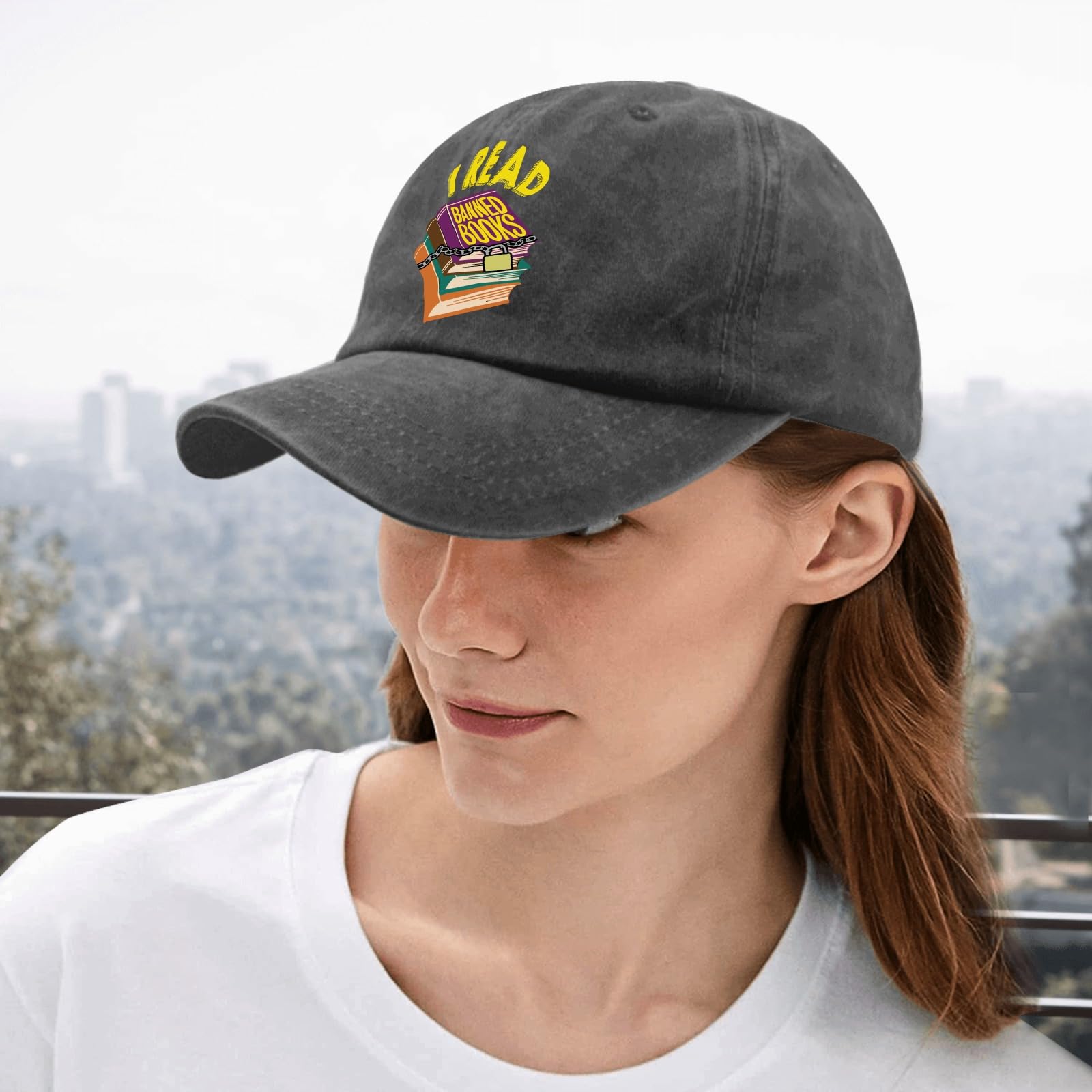 Banned Books Golf Hat - Funny Reading Hat for Men, Dad Gifts - Sun Protection for Outdoor Activities
