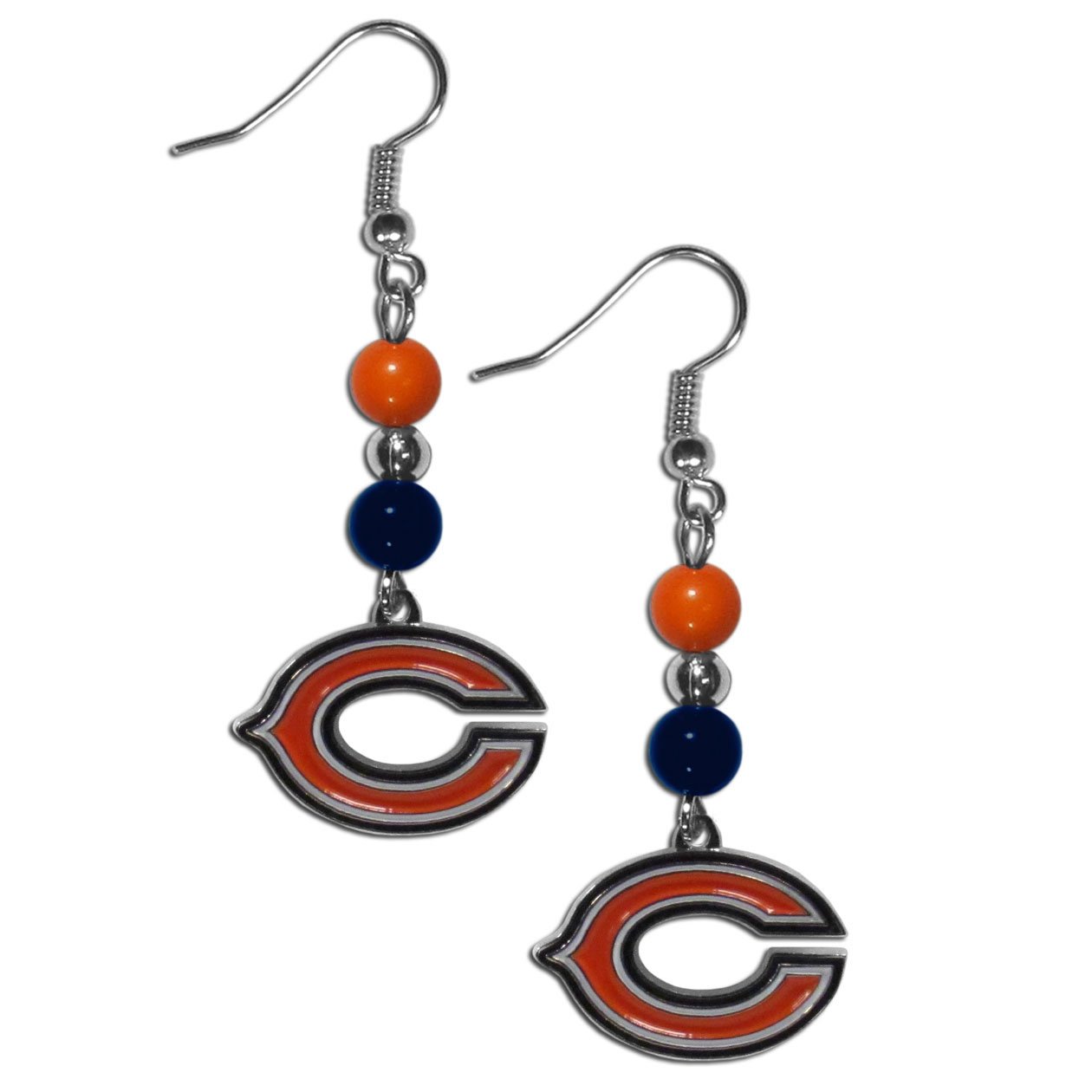 NFL Team Bead Dangle Earrings for Women - Stylish Football Fan Jewelry - Perfect for Game Day, Tailgating & Sports Events