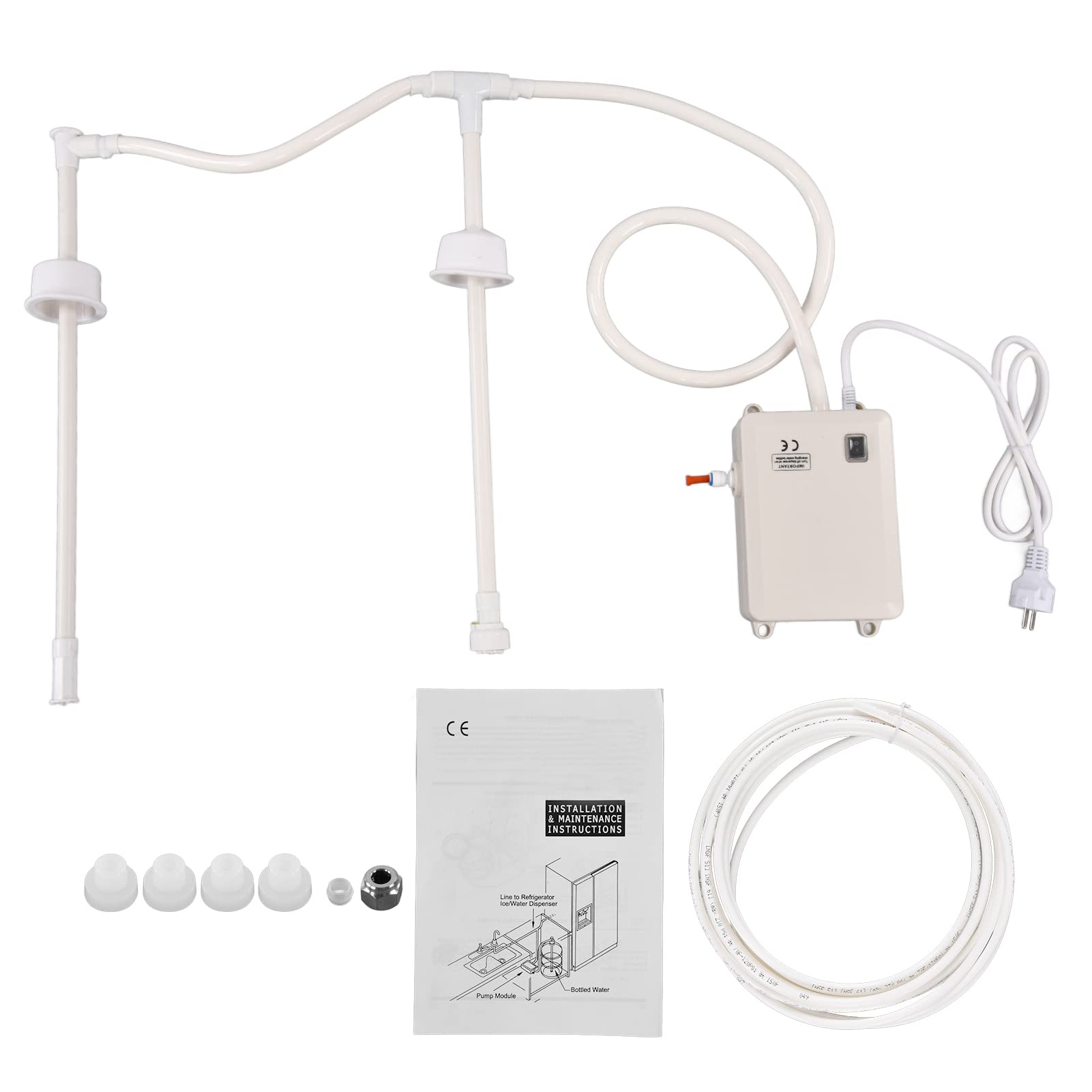 Food Grade 1 Gallon Water Bottle Pump 40PSI EU Plug 250VAC - Perfect for Coffee Makers, Water Dispensers & Office/Home Hydration Stations