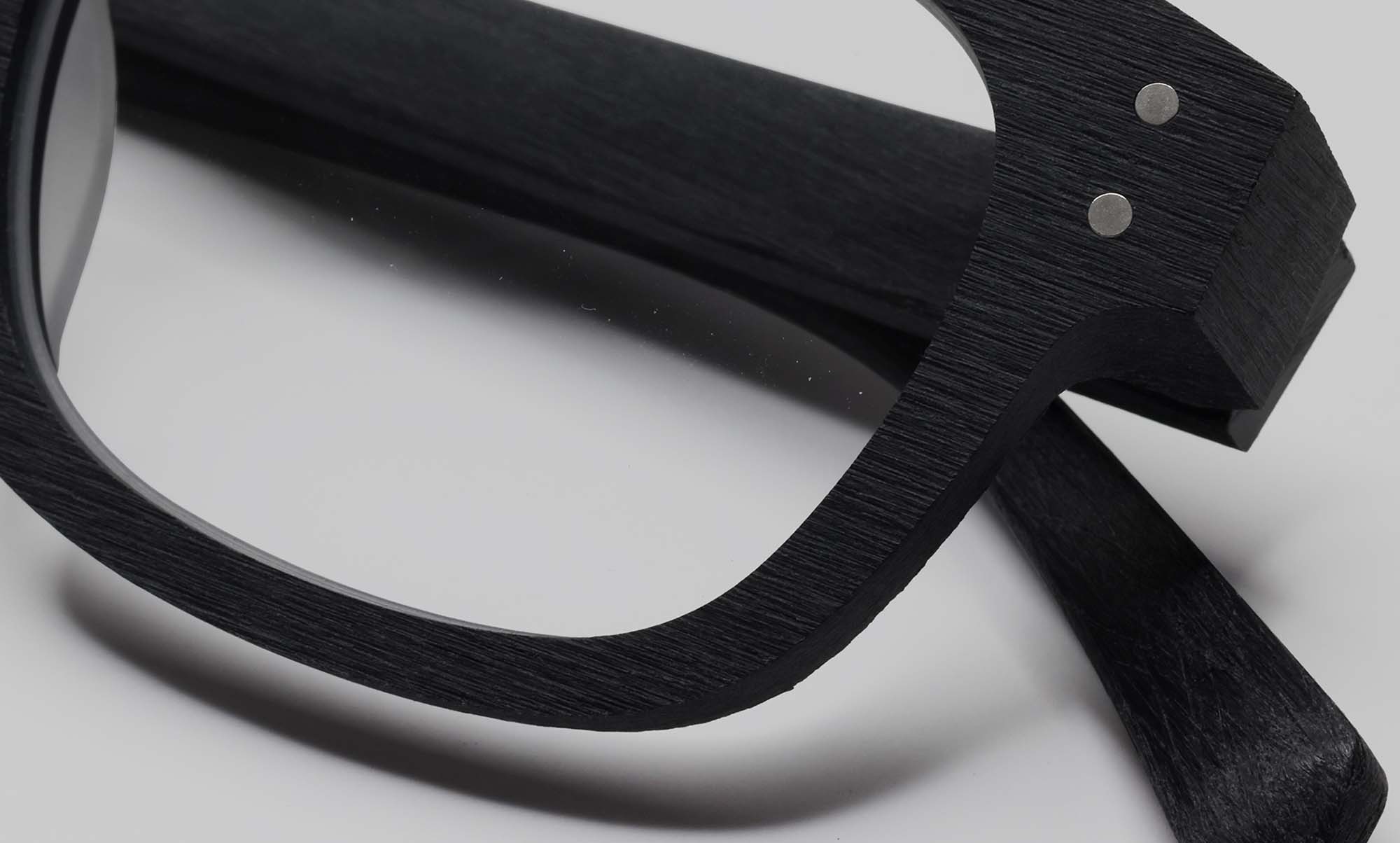 Biff Narrow Color 00 Matte Black Woodgrain Eyeglass Frames - Lightweight & Stylish for Men & Women - Perfect for Reading, Work & Everyday Wear