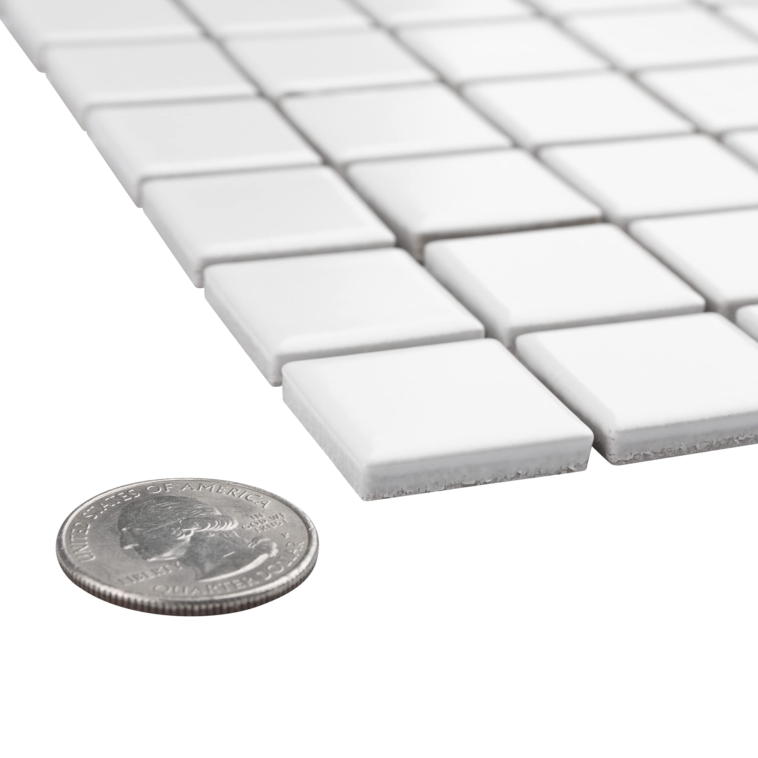 SomerTile Metro Square Matte White 11.75