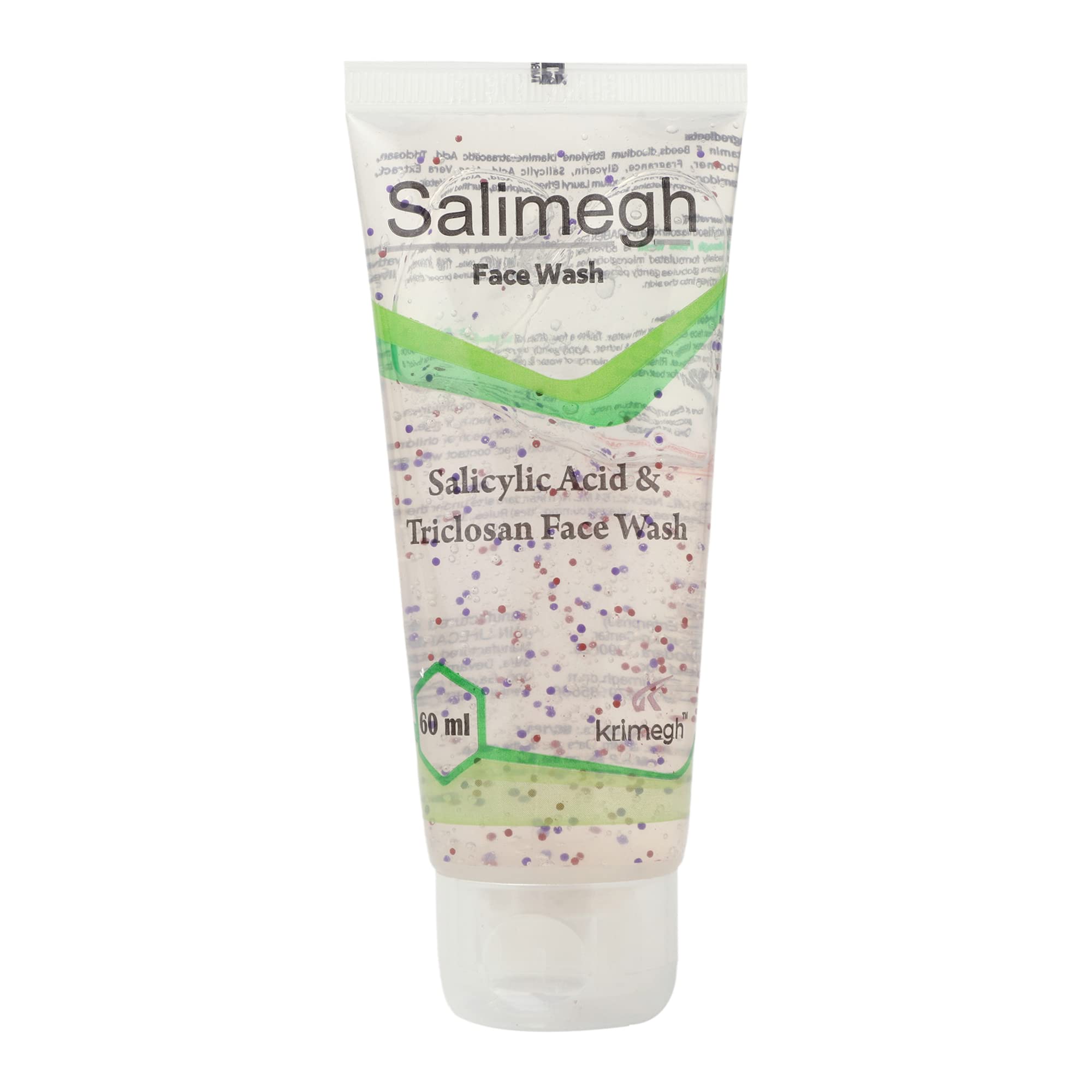 Krimegh Salimegh Acne Face Wash 60ml - Salicylic Acid & Triclosan Cleanser for Oily & Acne-Prone Skin | Deep Cleansing & Oil Control for Daily Skincare Routine