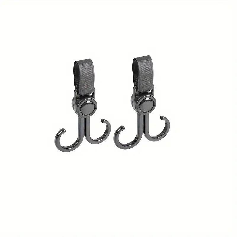 Universal Stroller & Wheelchair Hanging Bag Hooks - Durable Multi-Purpose Organizer for Diaper Bags, Groceries & Shopping - Perfect for Parents, Caregivers & Travelers