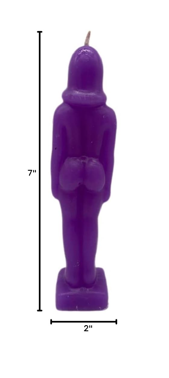 Purple Female Shape Spellcasting Candle for Wicca & Hoodoo Rituals | Handmade by Natural Farms | Perfect for Love Spells, Manifestation & Spiritual Cleansing