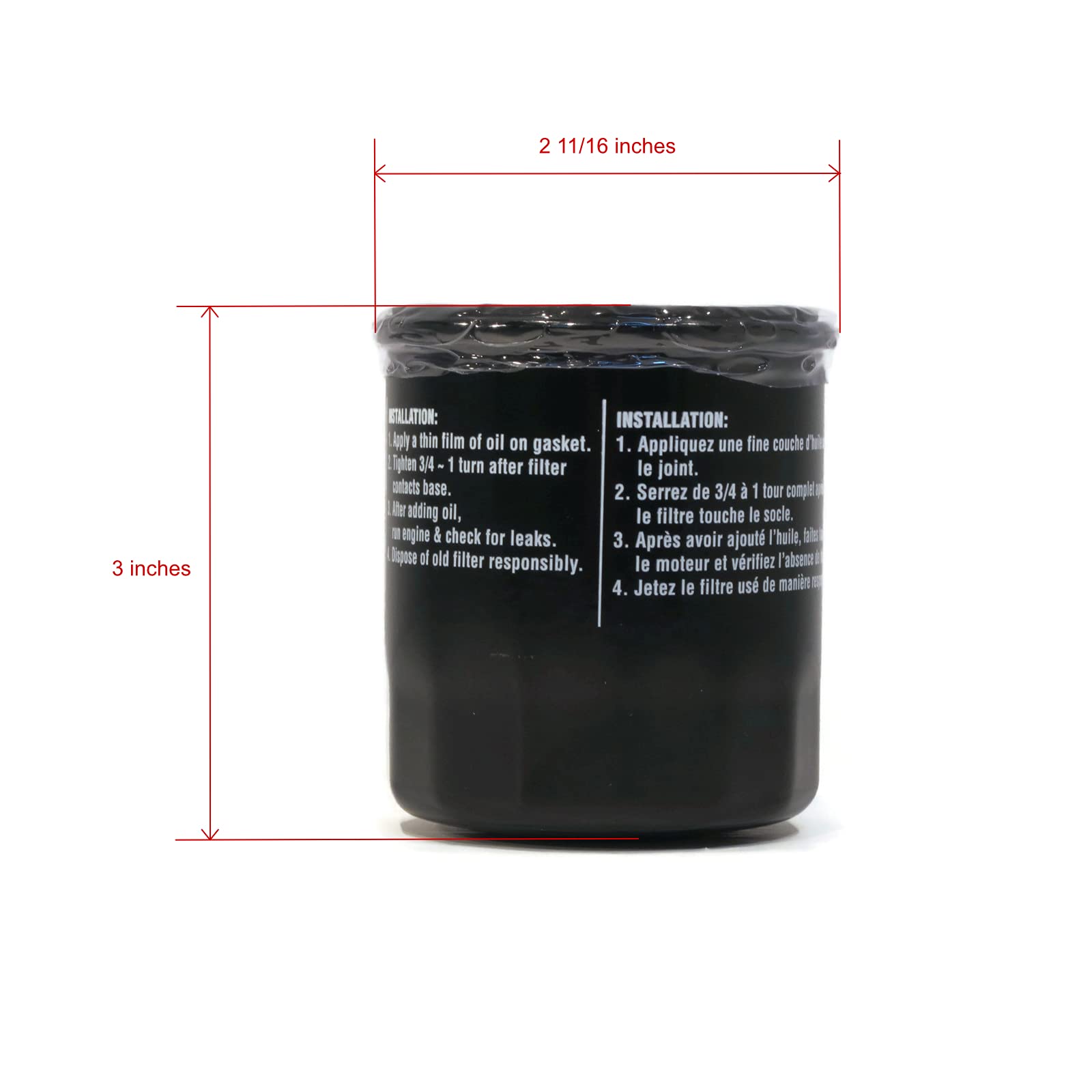 Lawn Mower Engine Oil Filter Compatible with 49065-2078 AM107423 70185 772079 | USA Made HF983-1754344654 | Perfect for Lawn Care & Small Engine Maintenance