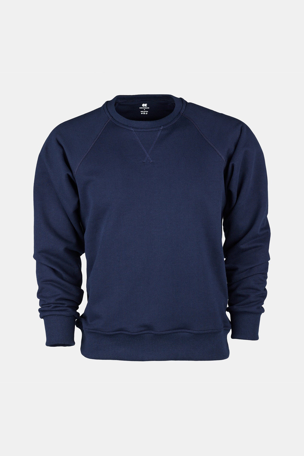 Men's Raglan Sweatshirt Navy Blue - Comfortable Long Sleeve Pullover for Casual Wear, Gym & Outdoor Activities