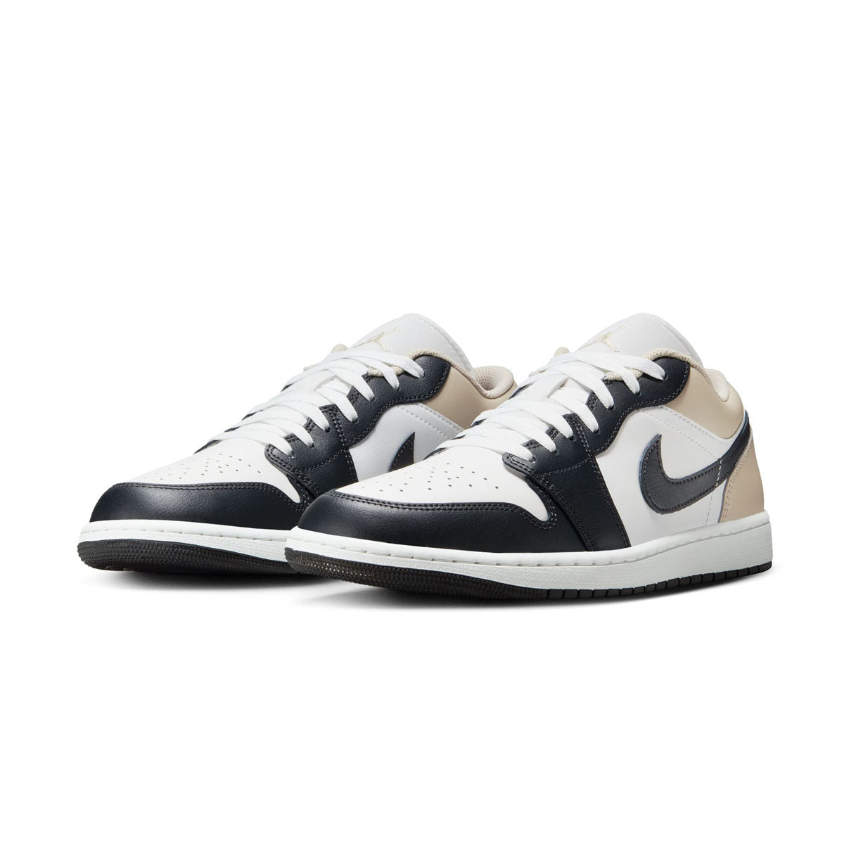 Air Jordan 1 Low 'Summit White Off Noir Rattan' Sneakers - Men's Basketball Shoes for Casual Wear & Street Style Fashion