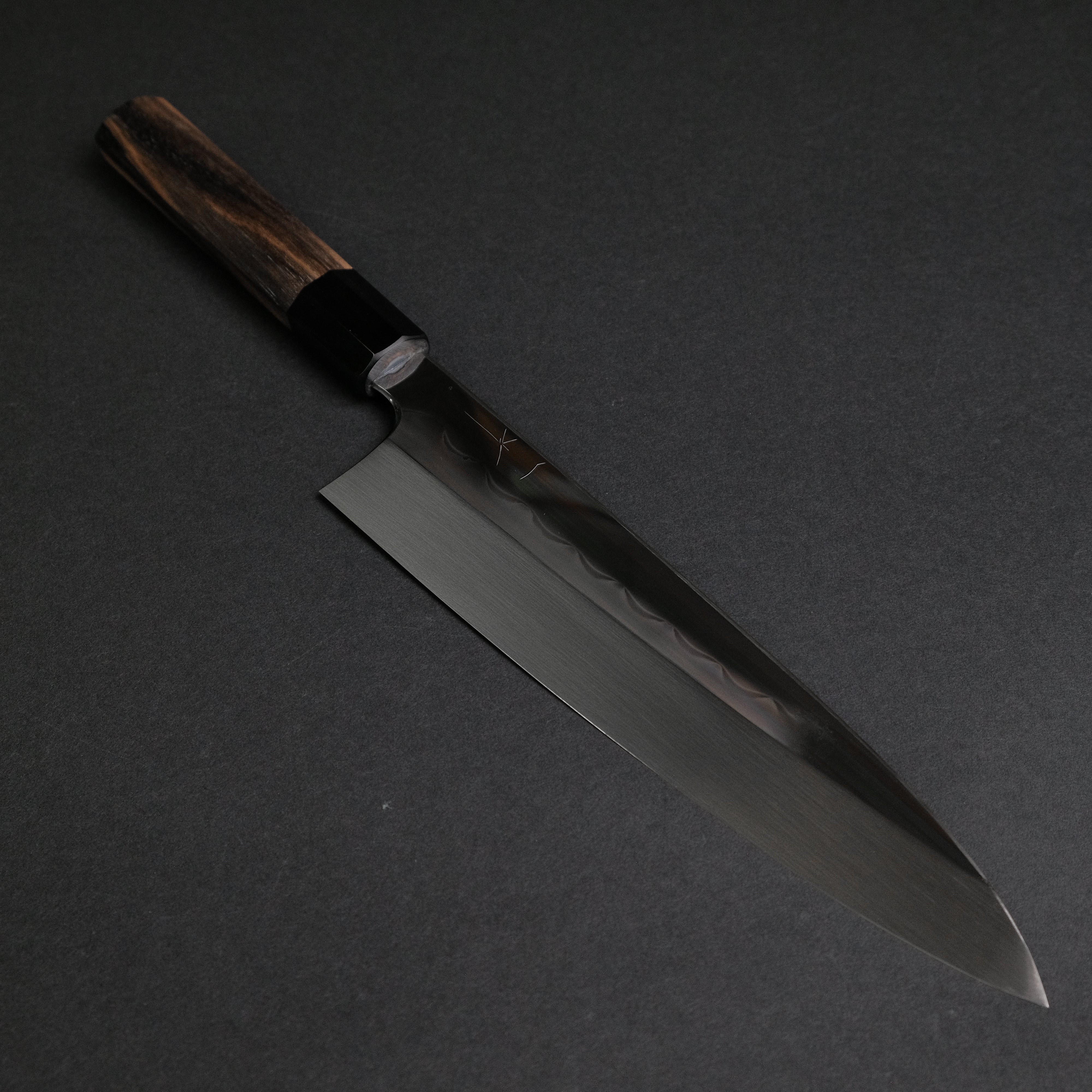 Hitohira Togashi White #1 Notaremon Mizu Honyaki Gyuto 240mm Japanese Chef Knife with Kurokaki Persimmon Handle (#100/ Saya) - Premium Kitchen Knife for Sushi, Sashimi & Meat Cutting