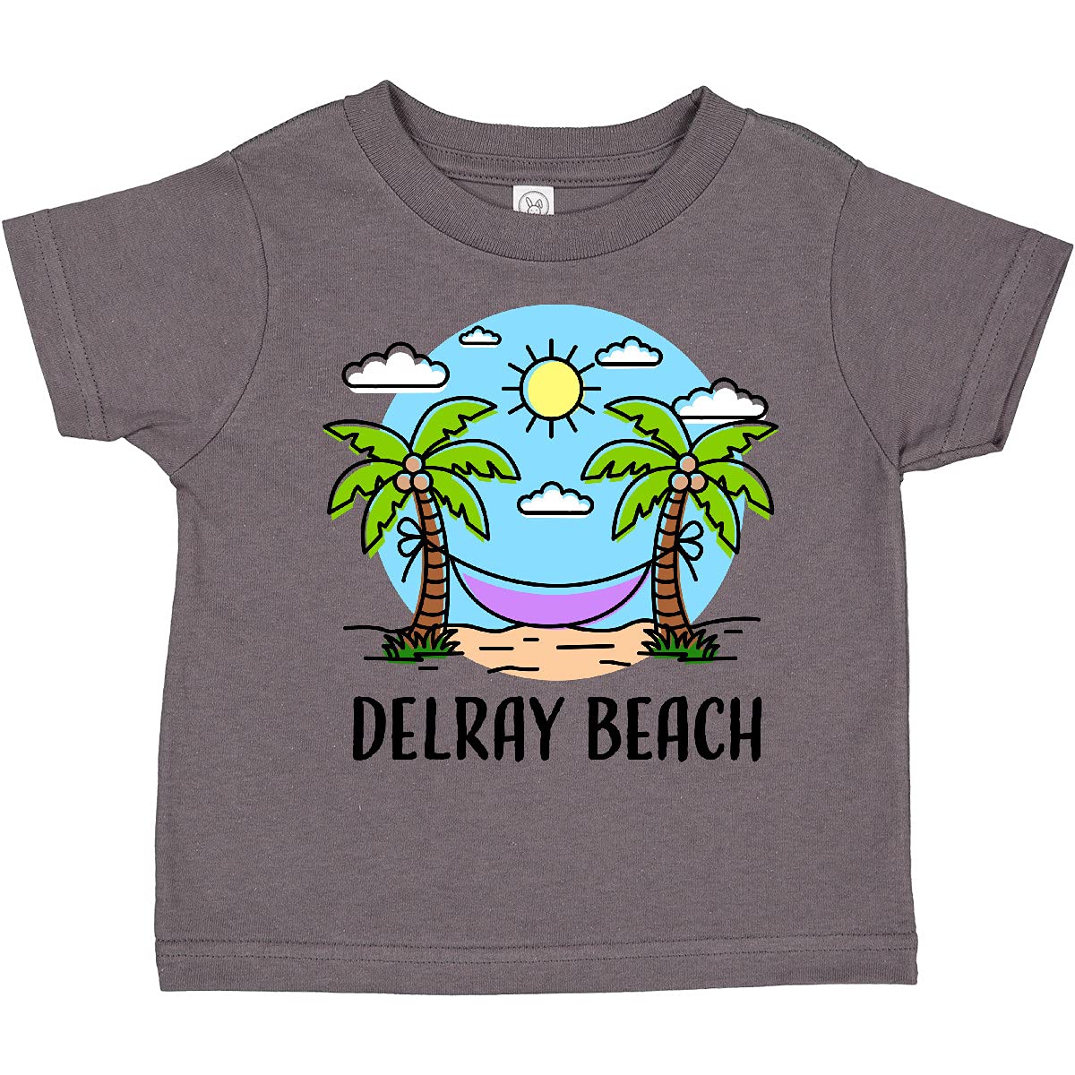 Inktastic Summer Vacation in Delray Beach Toddler T-Shirt - Cute Graphic Tee for Boys & Girls - Perfect Beach Outfit, Vacation Gift & Casual Wear