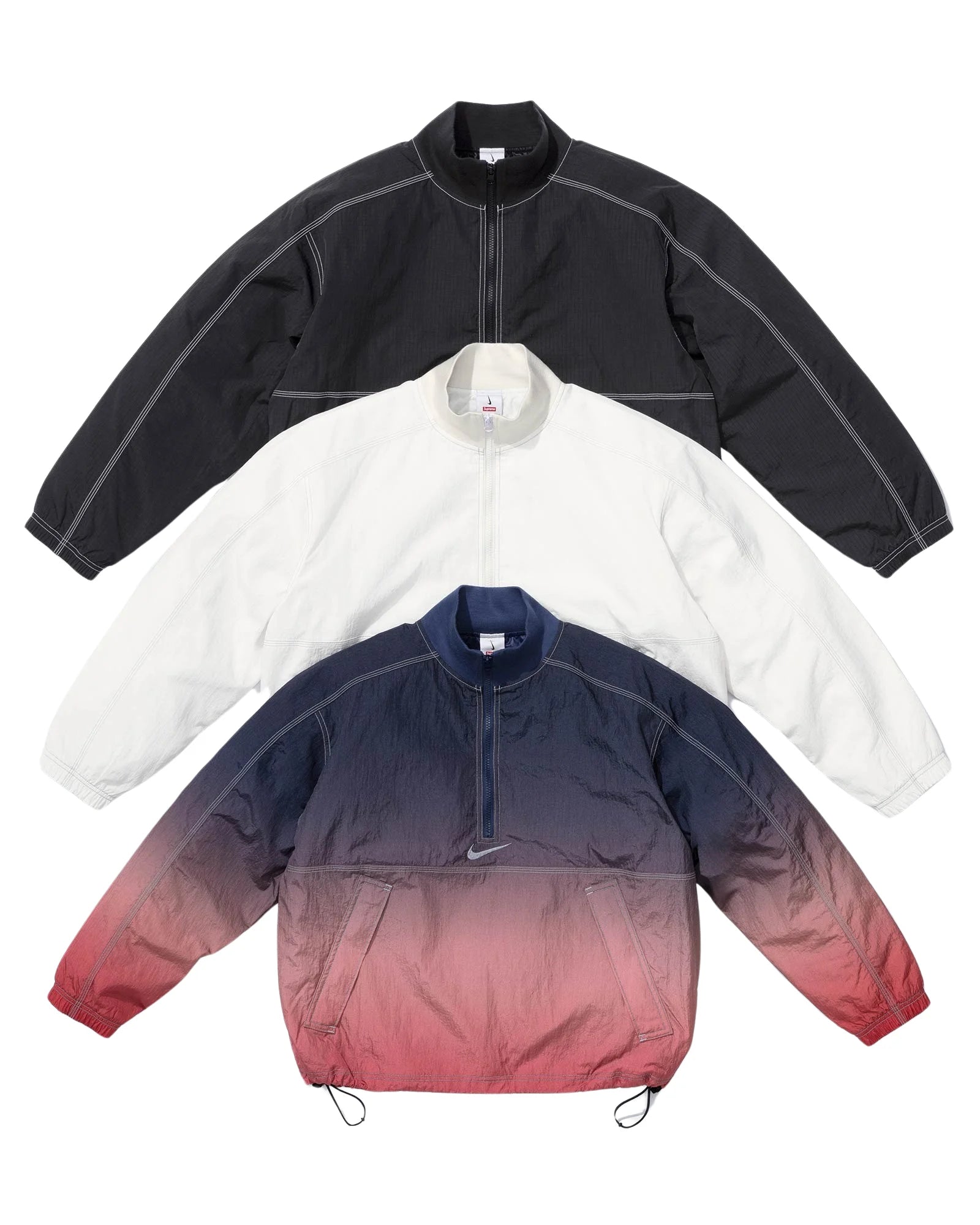 SUPREME 24SS SUPREME®/NIKE® RIPSTOP PULLOVER Jacket - Lightweight Windbreaker for Men, Streetwear Fashion Hoodie - Perfect for Urban Outfits, Gym Wear & Outdoor Activities
