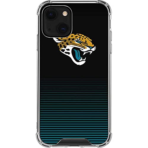Skinit Clear iPhone 13 Case - Officially Licensed NFL Jacksonville Jaguars Breakaway Design | Slim Protective Cover for Everyday Use & Game Day