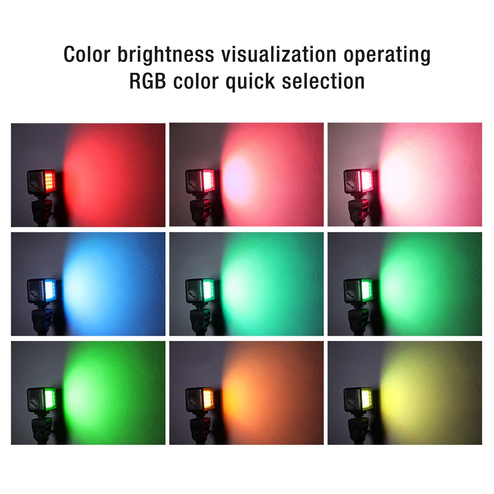40m RGB Video Light with 3 Lighting Modes | 40 LED Beads 2500-9000K Adjustable | Portable Camera Light for Live Streaming, Photography & Diving | Perfect for YouTube, TikTok & Underwater Videography