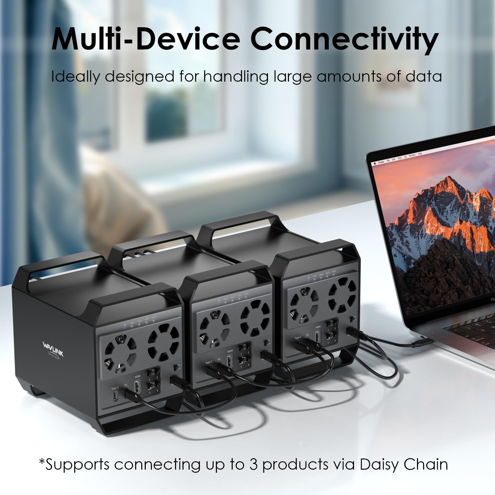 WAVLINK 4-Bay USB 3.2 Hard Drive Enclosure for 3.5