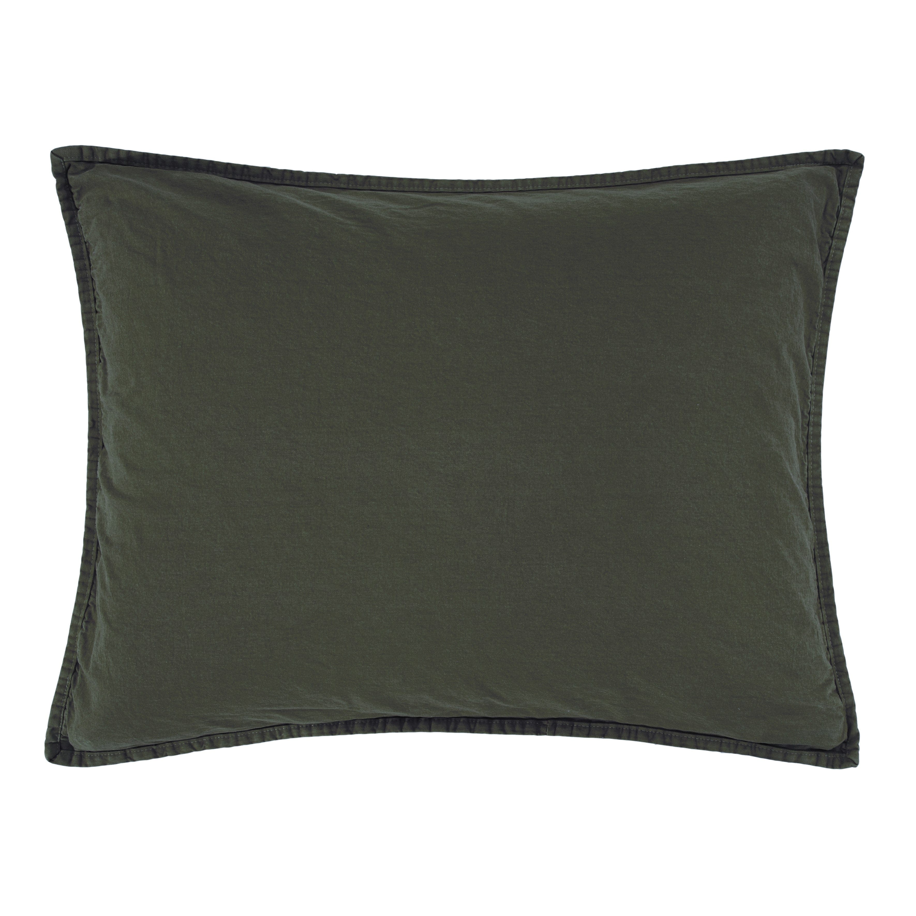 Stonewashed Cotton Canvas Pillow Sham - Soft & Durable Decorative Pillow Cover for Bedroom, Living Room & Sofa - Home Decor Essentials