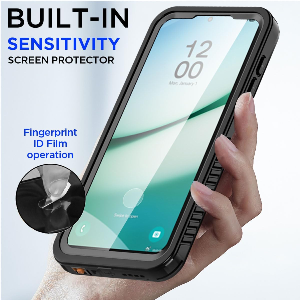 Samsung Galaxy S25 Waterproof Case - Military Grade Shockproof, Snowproof & Dustproof Clear Protective Cover | Touch Sensitive Screen | Wireless Charging Compatible | for Outdoor, Underwater, Hiking & Swimming Protection