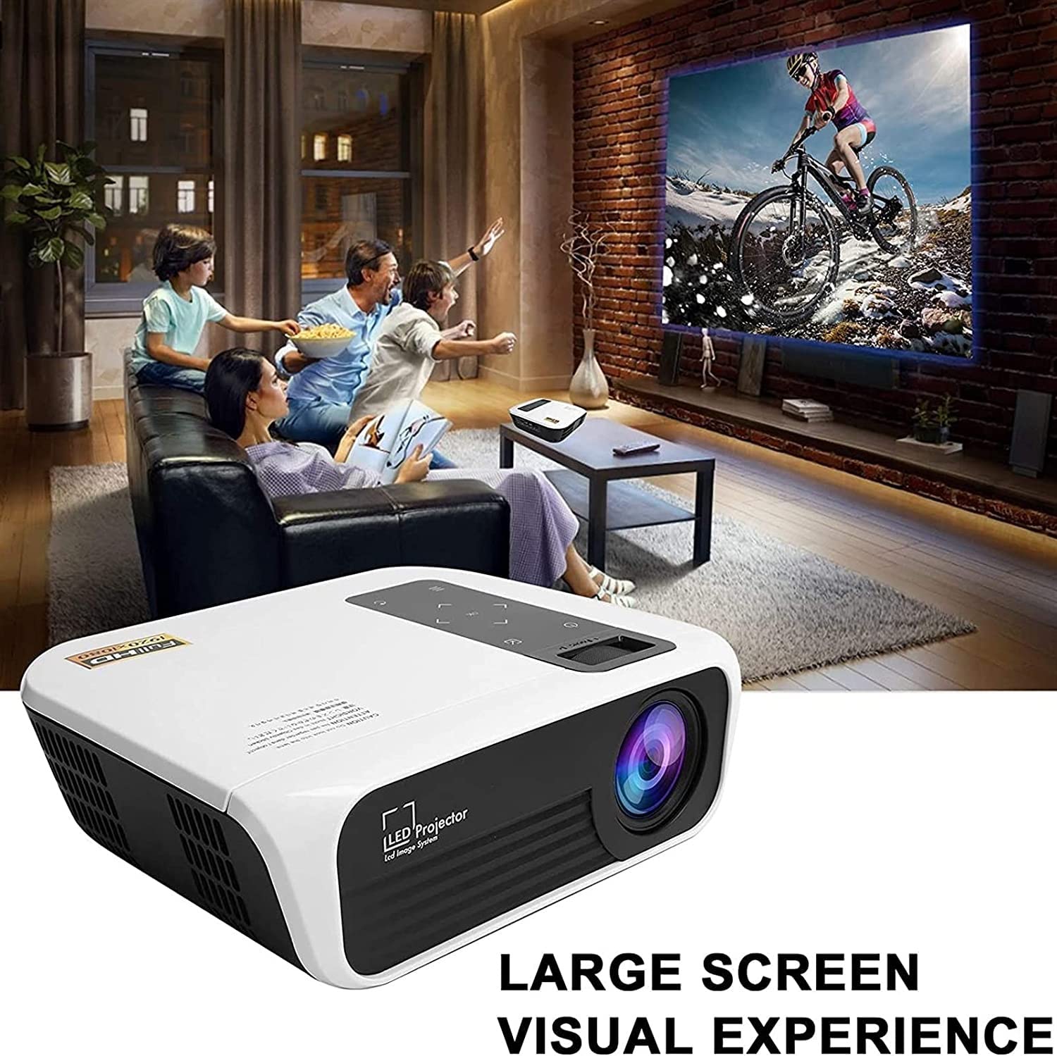 ONOTEC Mini Projector - Portable LCD Projector with 200