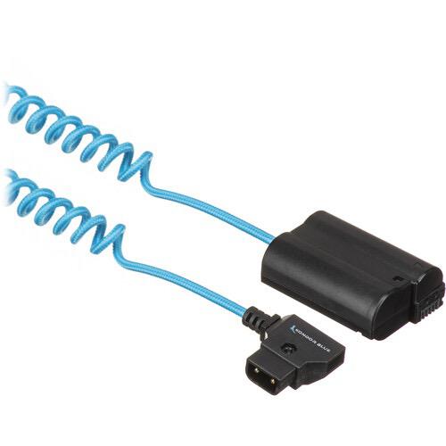 Kondor Blue D-Tap to Nikon EN-EL15 Coiled Dummy Battery Cable - Power Your Nikon DSLR Camera for Extended Shooting - Perfect for Photography, Videography & Live Streaming