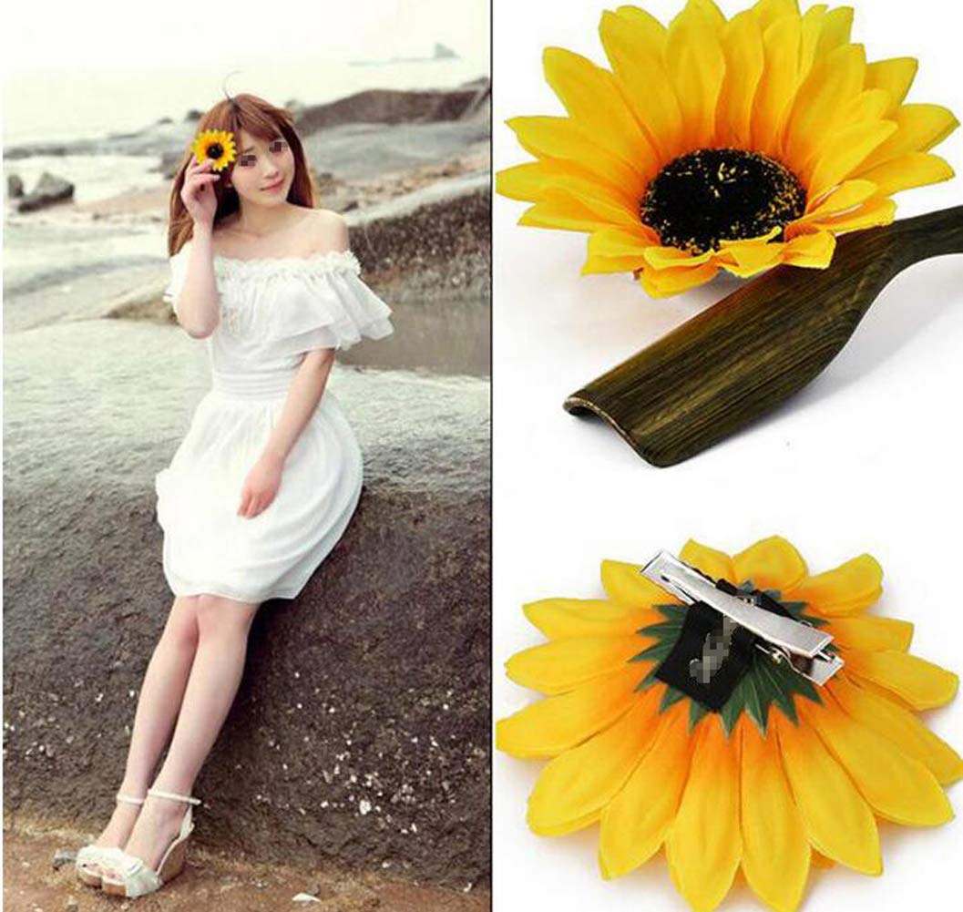 6PCS Sunflower Hair Clips - Yellow Floral Alligator Hairpins for Women & Girls, Hair Barrettes & Styling Accessories - Perfect for Beach, Summer, Party & Everyday Wear