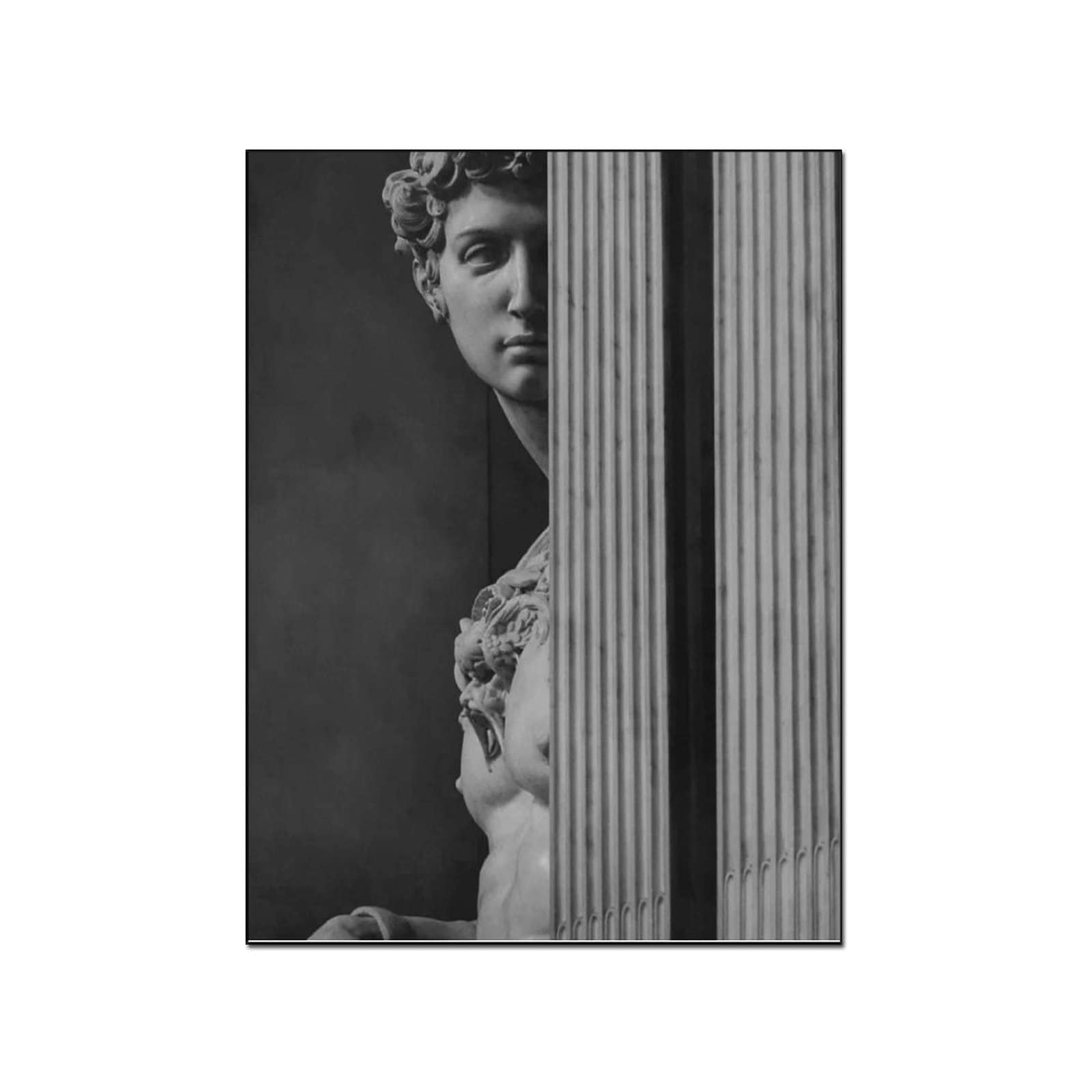 Classic Nordic David Sculpture Art Poster - Premium Canvas Wall Art Painting for Bedroom & Living Room Decor - 24x32 Inches (60x80cm) - Perfect for Home, Office & Gift Giving