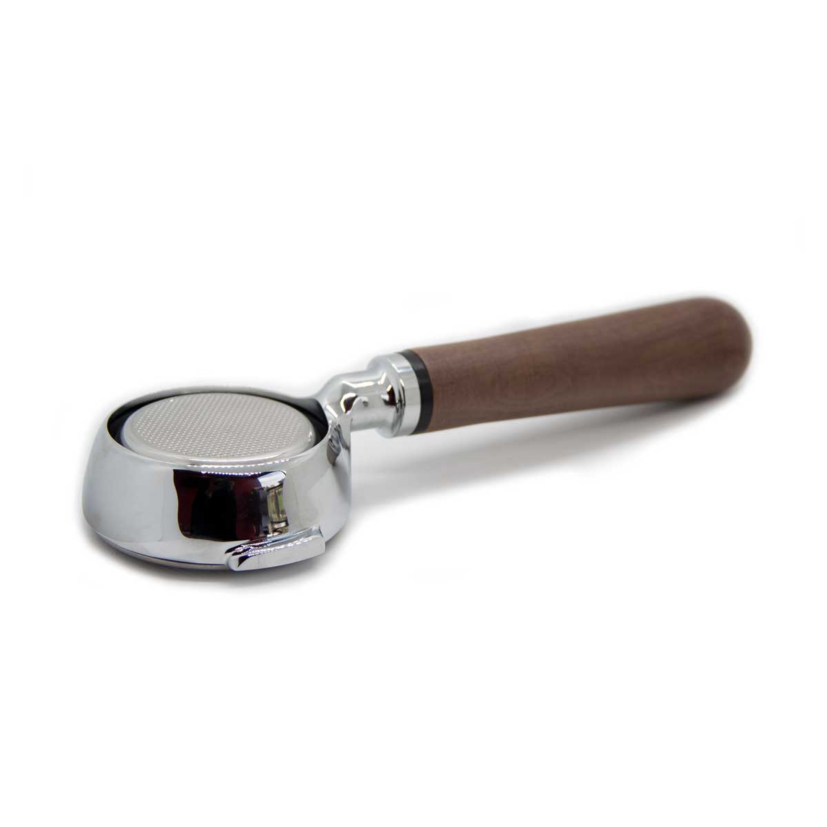 Quick Mill 58mm Wooden Bottomless Portafilter for Espresso Machines - Professional Barista Tool for Home & Cafe Use