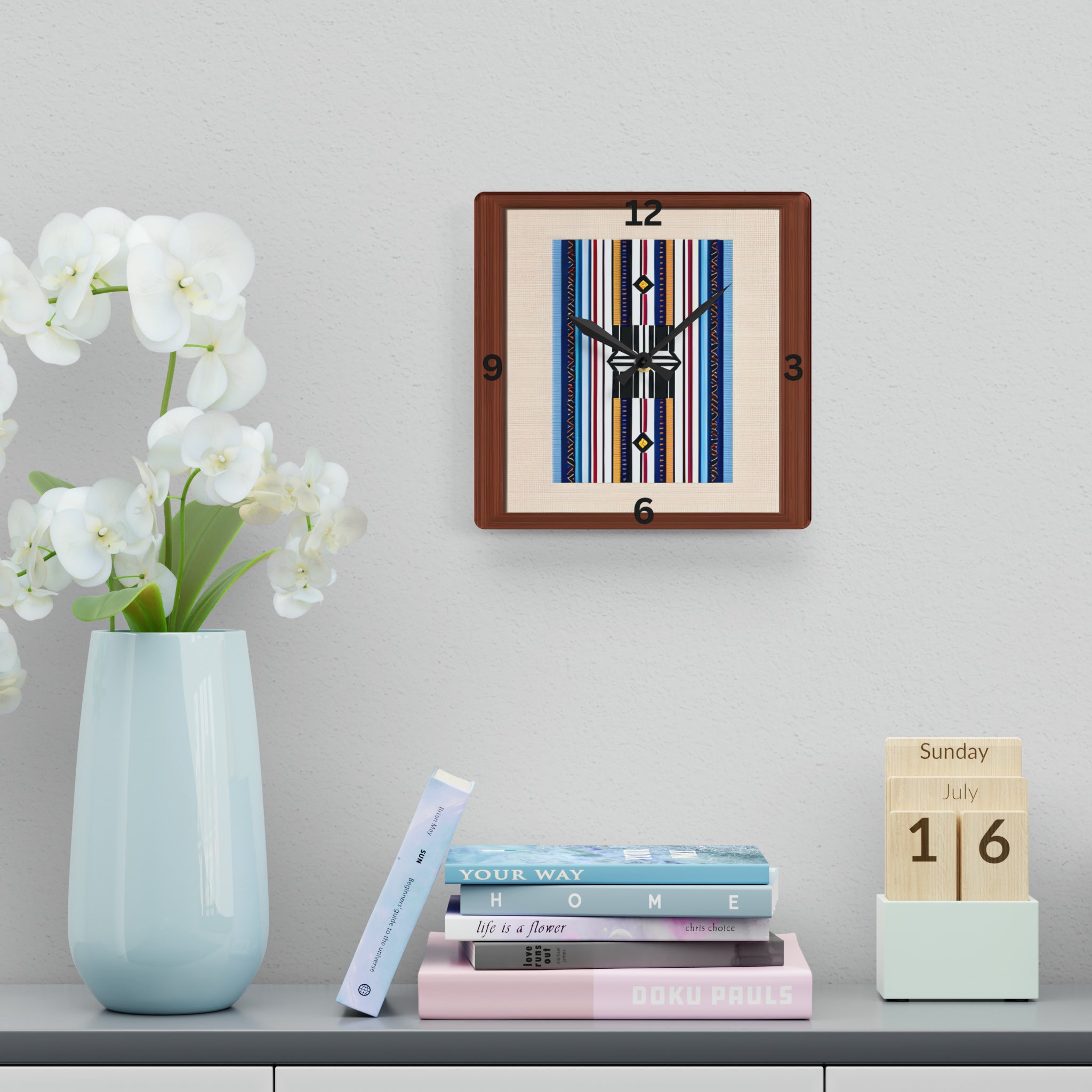 Stylish Acrylic Wall Clock - Square or Round Design with Nevada Strips | Modern Home & Office Decor | Perfect for Living Room, Bedroom or Workspace