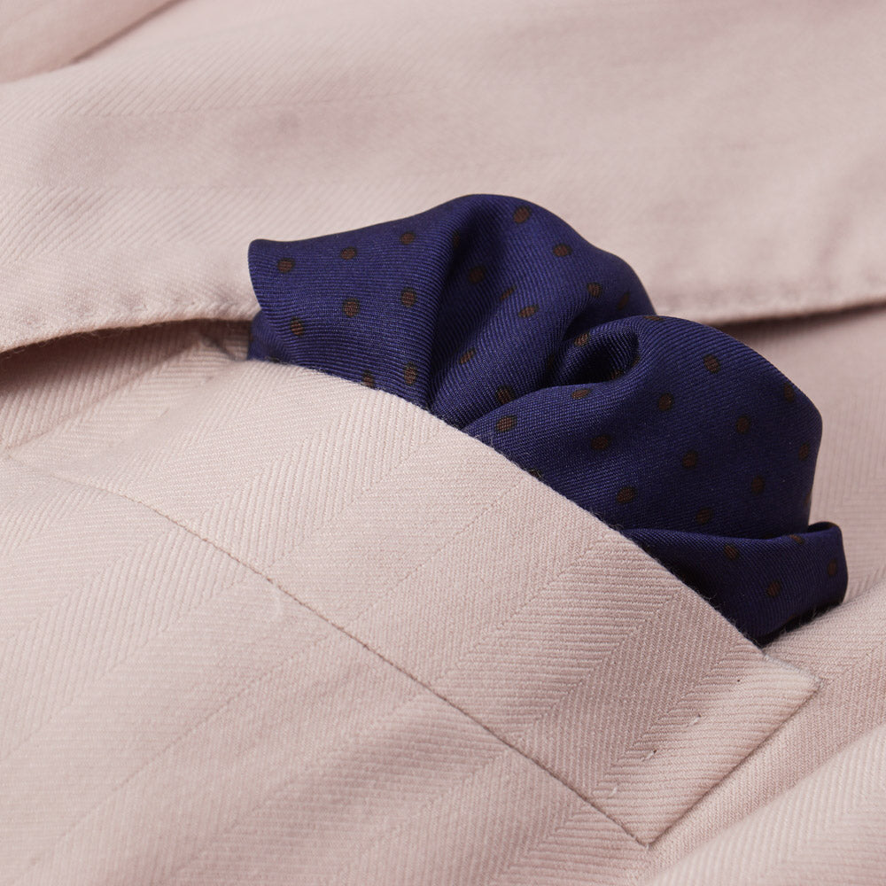 Boglioli Men's Sand Pink Herringbone Cashmere Sport Coat - Premium Italian Wool Blazer for Business, Weddings & Formal Occasions