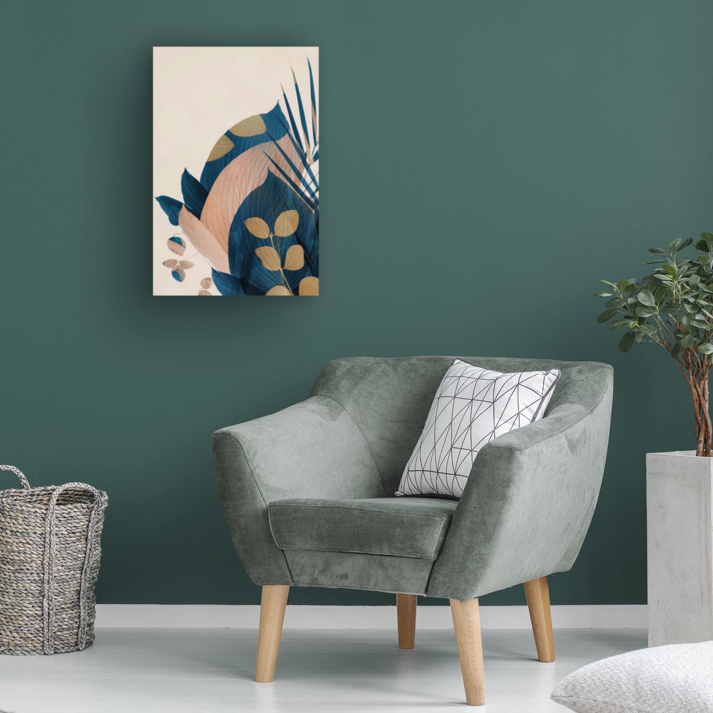 Trademark Fine Art 'Welcome to the Jungle 27' Canvas Wall Art Print by Ian Winstanley - Vibrant Jungle Landscape Painting for Living Room, Bedroom & Office Decor