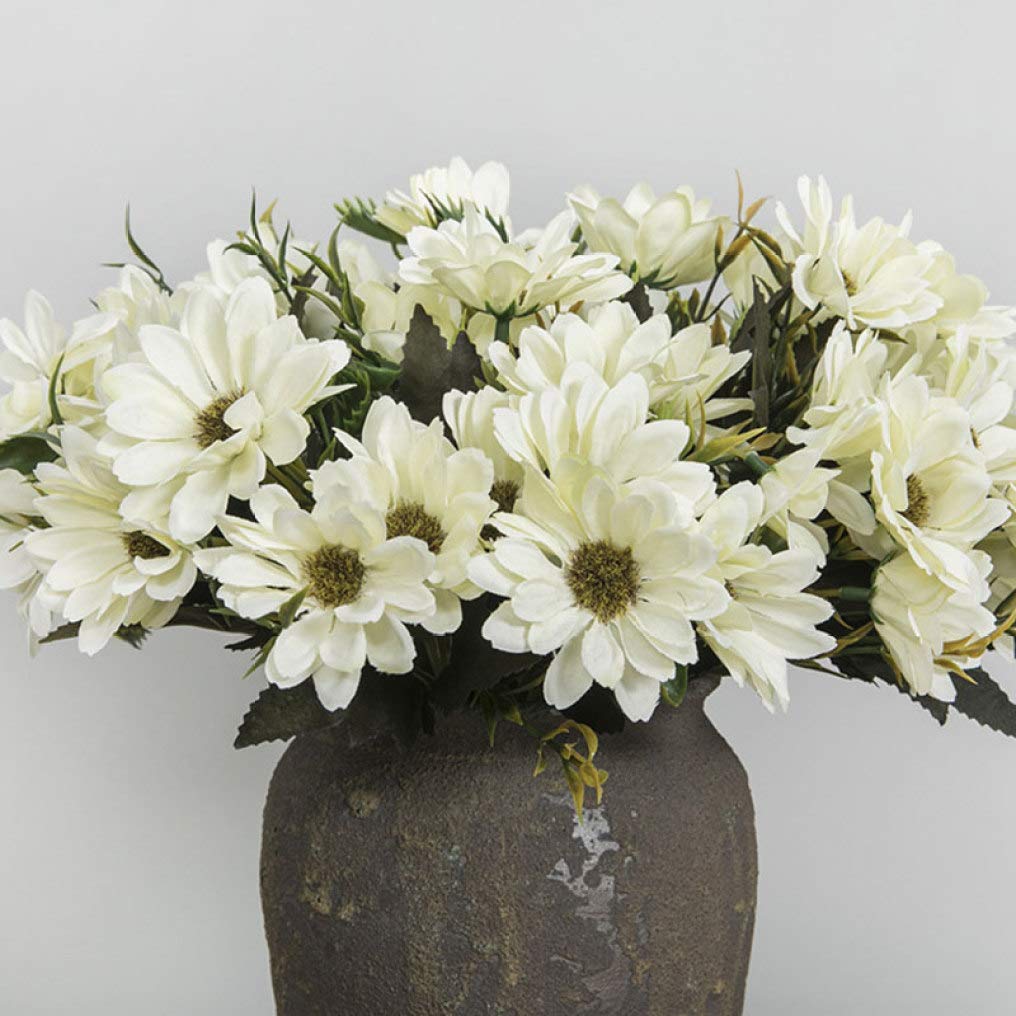Artificial Daisy Flower Bouquet - Fake Daisy Flowers for Wedding, Bridal Party, Home Decor & Table Centerpiece | Perfect for Weddings, Parties, and Home Decoration