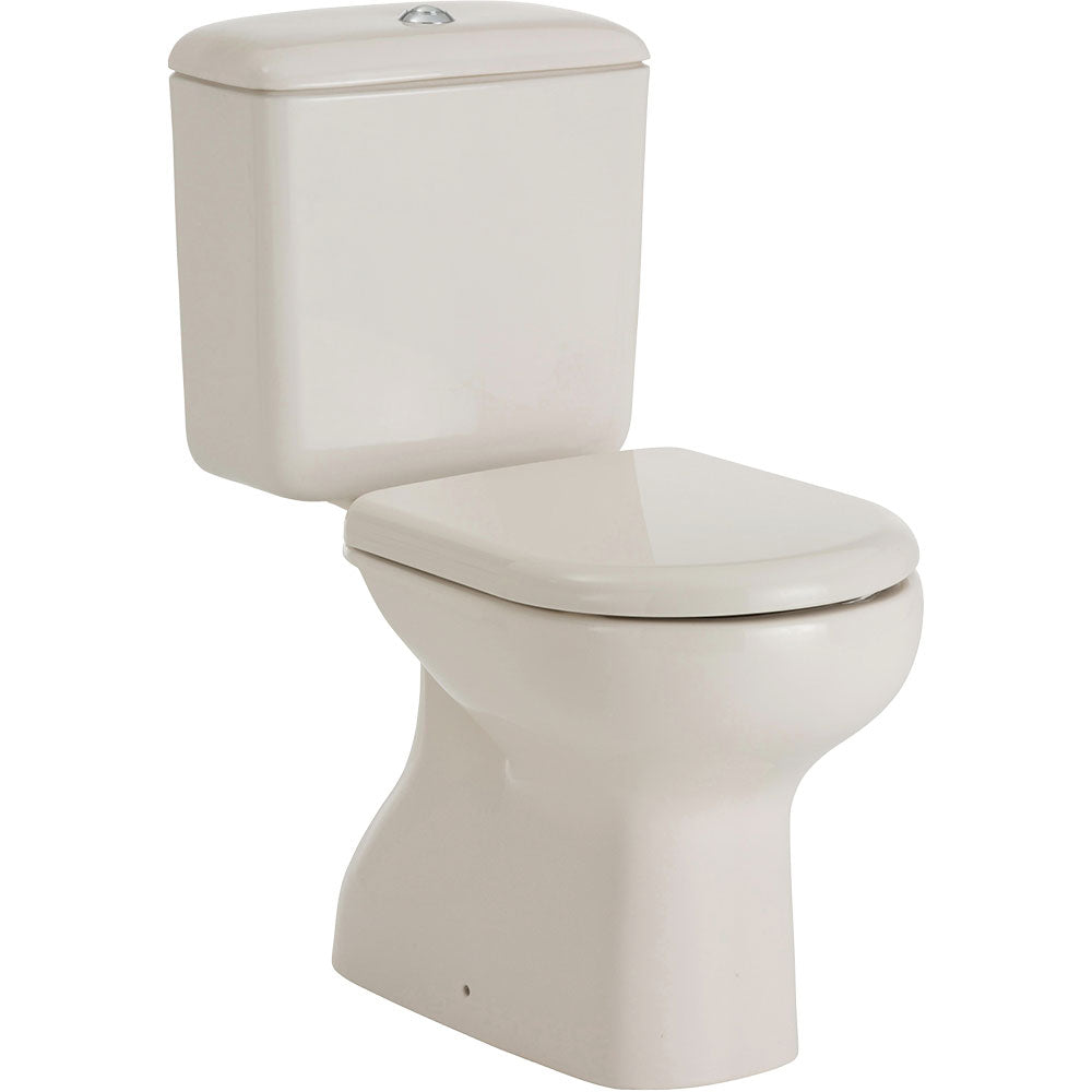 Fienza Rak Liwa Close Coupled Toilet Suite with S-Trap in Ivory - 140mm | Modern Bathroom Design for Small Spaces & Water Efficiency