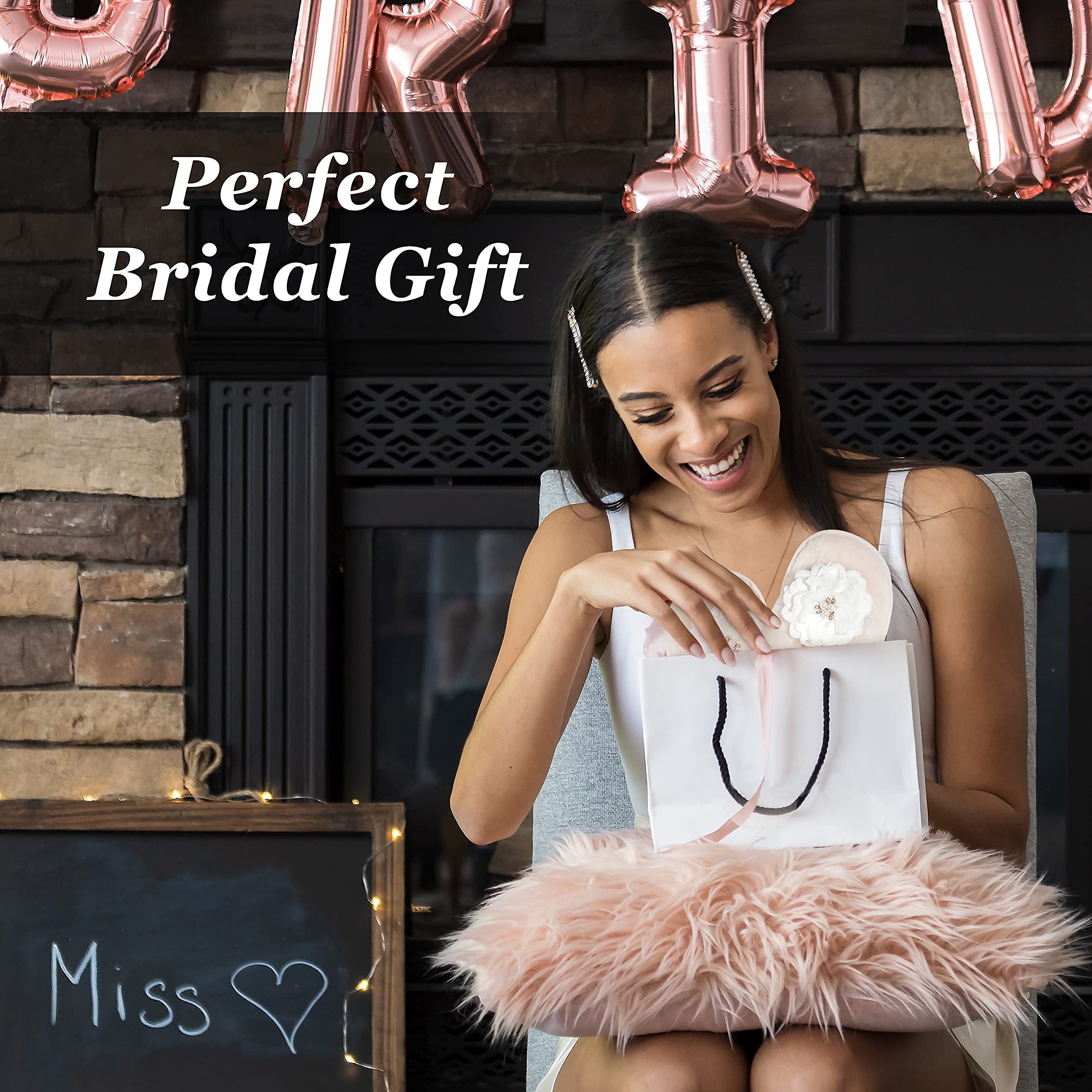 Women's 'I Do' Bridal Slippers - Wedding Shower, Bachelorette Party & Honeymoon Gifts for Bride, Bridesmaids - Comfortable House Shoes for Engagement, Wedding & Special Occasions