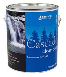 Sashco Cascade Clear Matte Top Coat - 1 Gallon Pail (2-Pack) | Waterproof Wood Sealer for Decks, Fences & Outdoor Furniture | High-Performance Protective Finish