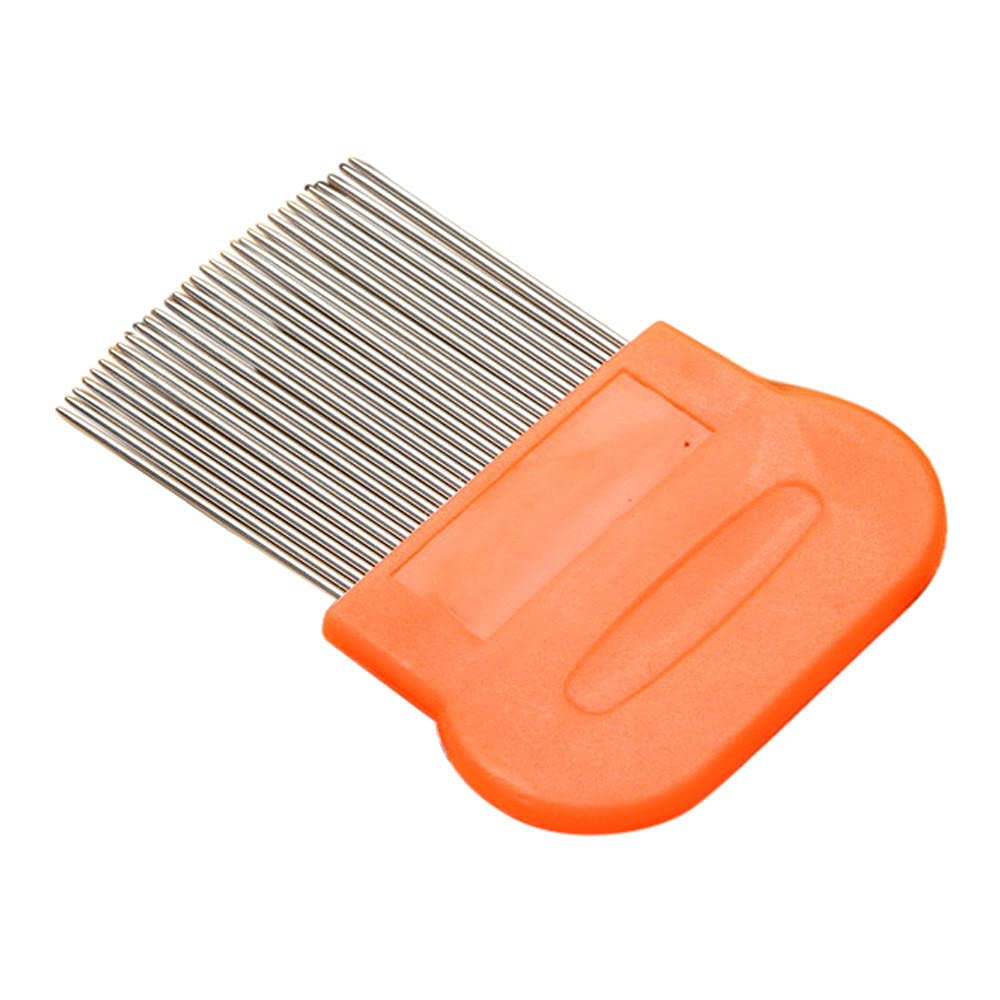 Frackson Terminator Lice Comb - Stainless Steel Nit Removal Comb with Super Dense Metal Teeth for Head Lice Treatment | Effective for Kids & Adults | Home & School Use (Model 1)