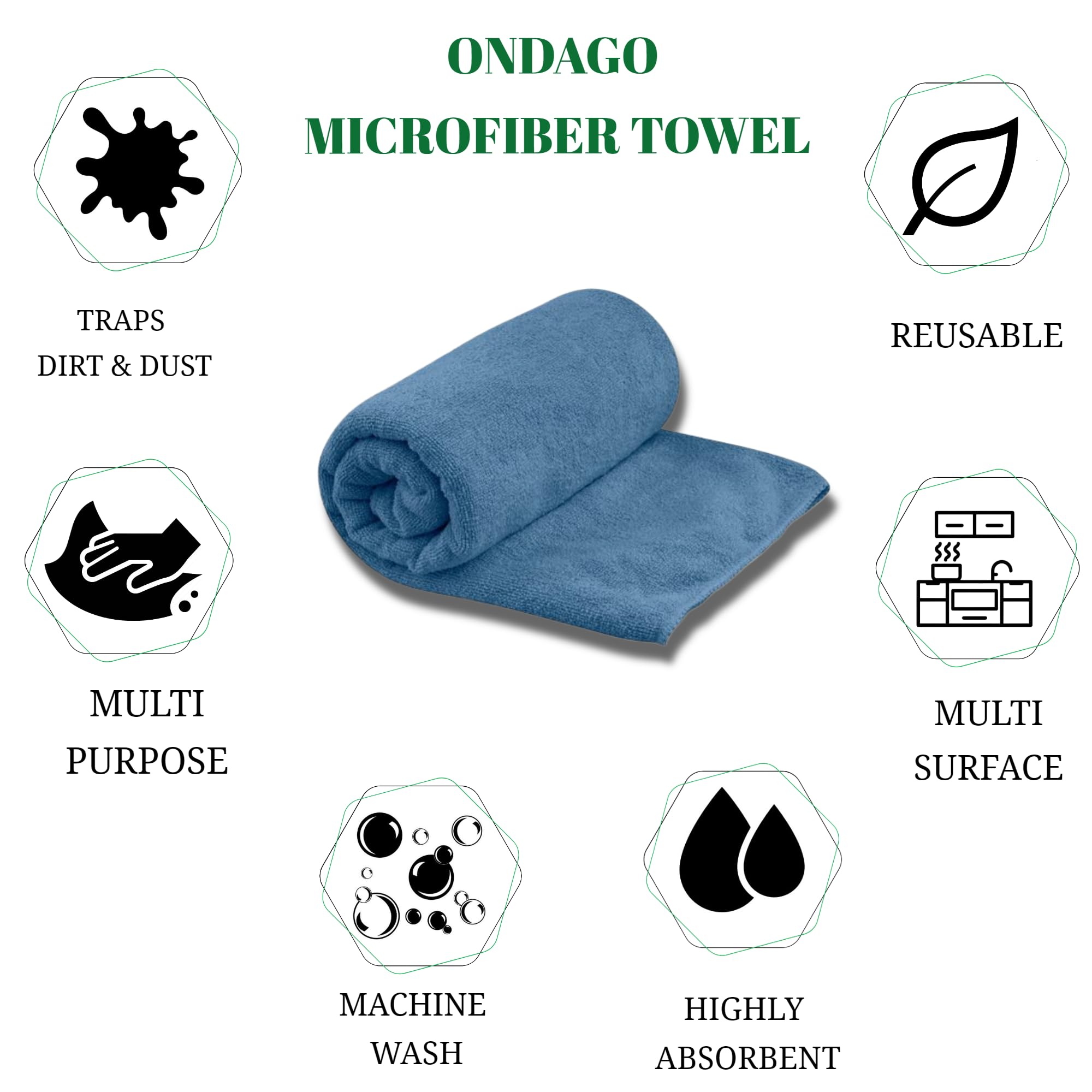 Microfiber Towel & Scrub Sponge Bundle with Clorox Foaming Bathroom Cleaner 30oz (2 Pack) - All Purpose Household Cleaner for Kitchen, Bathroom, Tile, Countertops | Perfect for Deep Cleaning, Disinfecting Surfaces & Quick Spill Cleanups