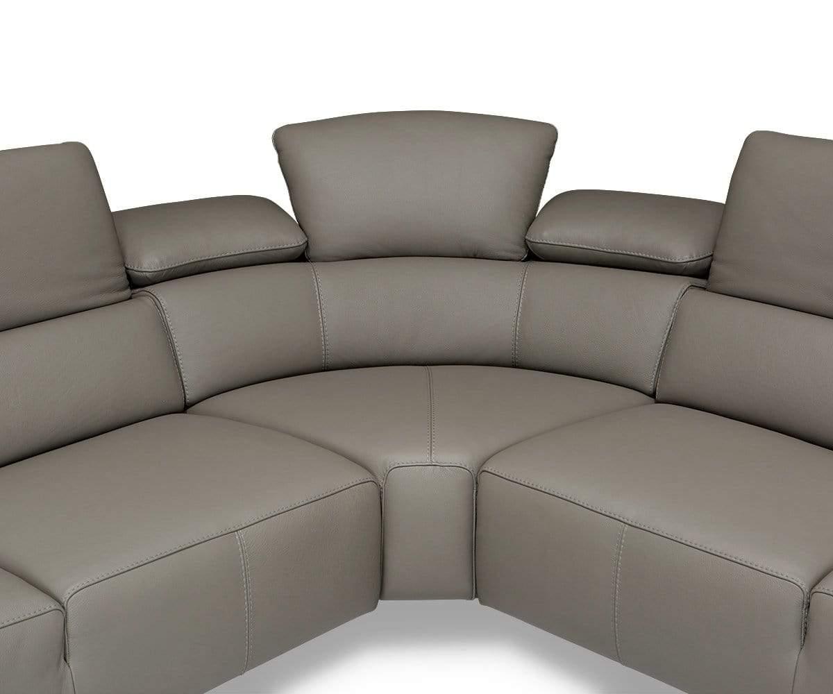 Premium Abella Leather Sectional Sofa - Modern Genuine Leather Couch for Living Room, Family Room & Lounge - Comfortable & Stylish Home Furniture