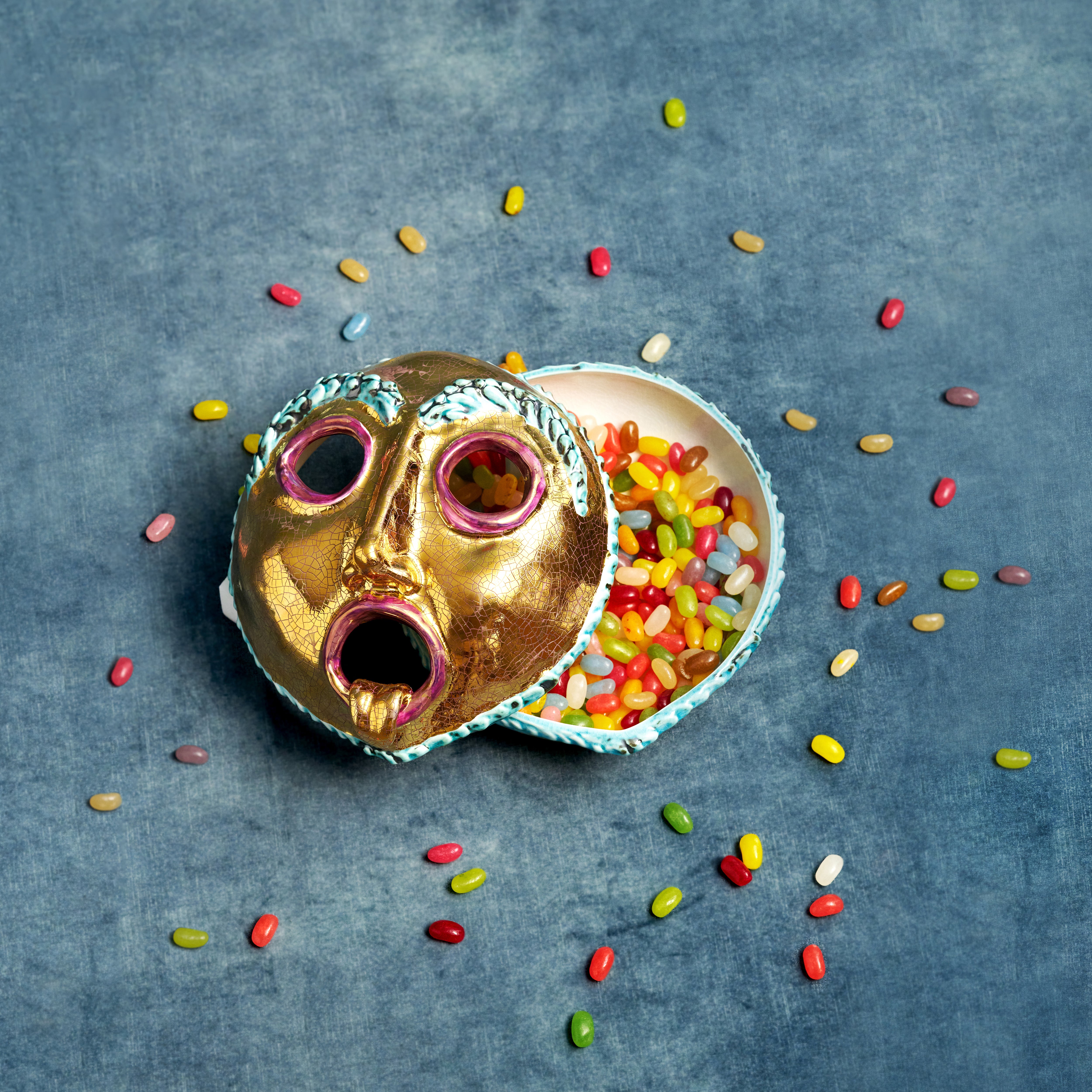 Exclusive Ruan Hoffmann Ceramic Mask Box - Handmade Artisan Face Mask Holder for Home & Spa Decor