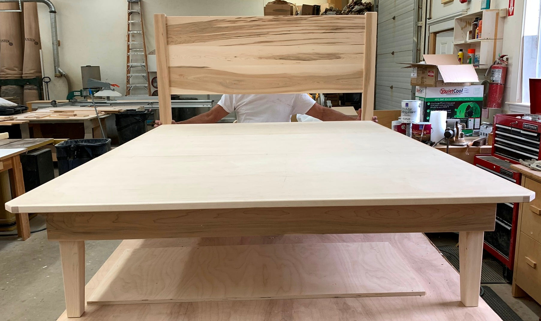 Space-Saving Maine Made Platform Bed - Customizable Design for Small Rooms & Apartments | Perfect for Studio Living, Guest Rooms & Minimalist Bedrooms