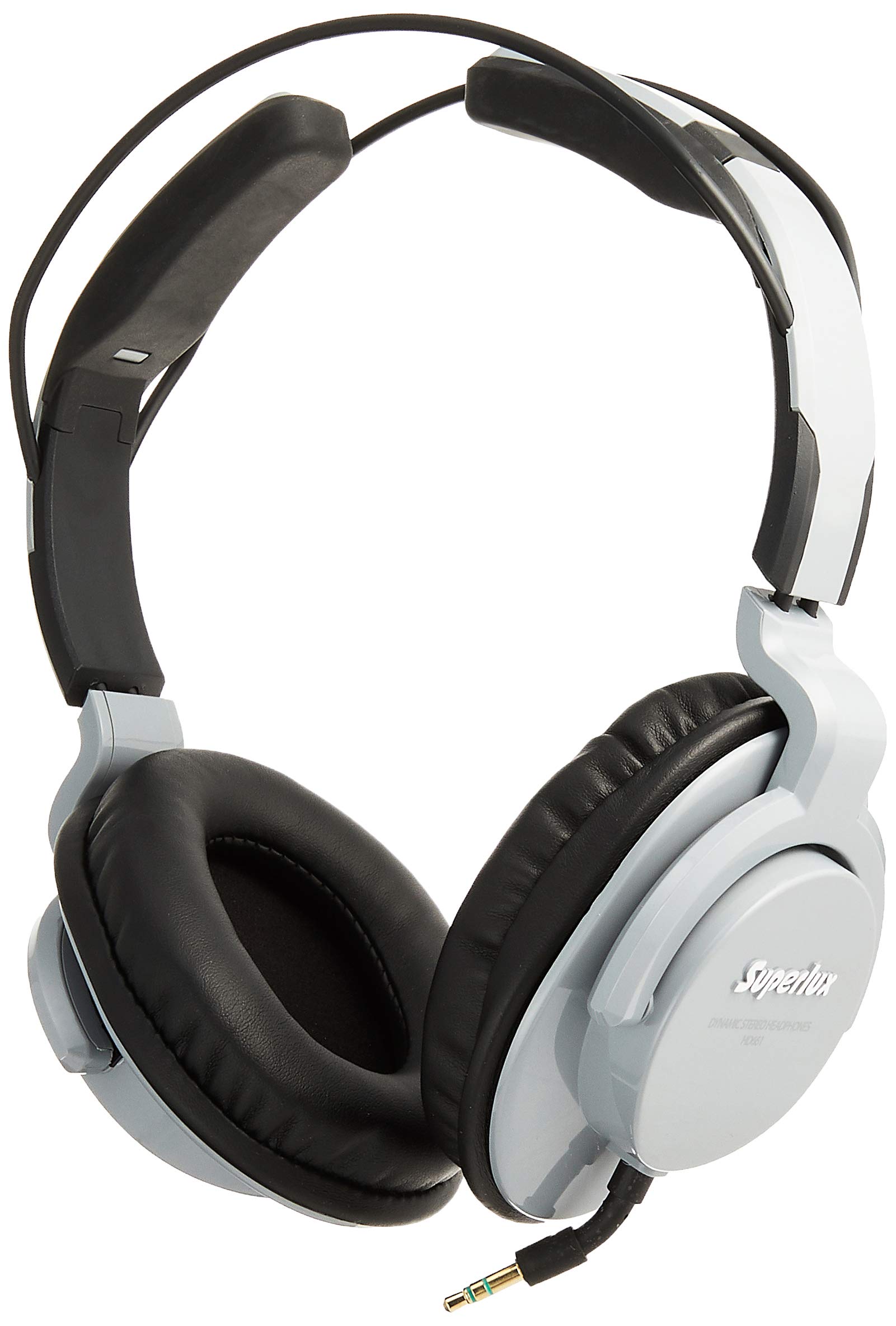 Superlux HD 661 Professional Studio Monitor Headphones - Gray Closed-Back Design for Accurate Audio Mixing, Recording & Music Production