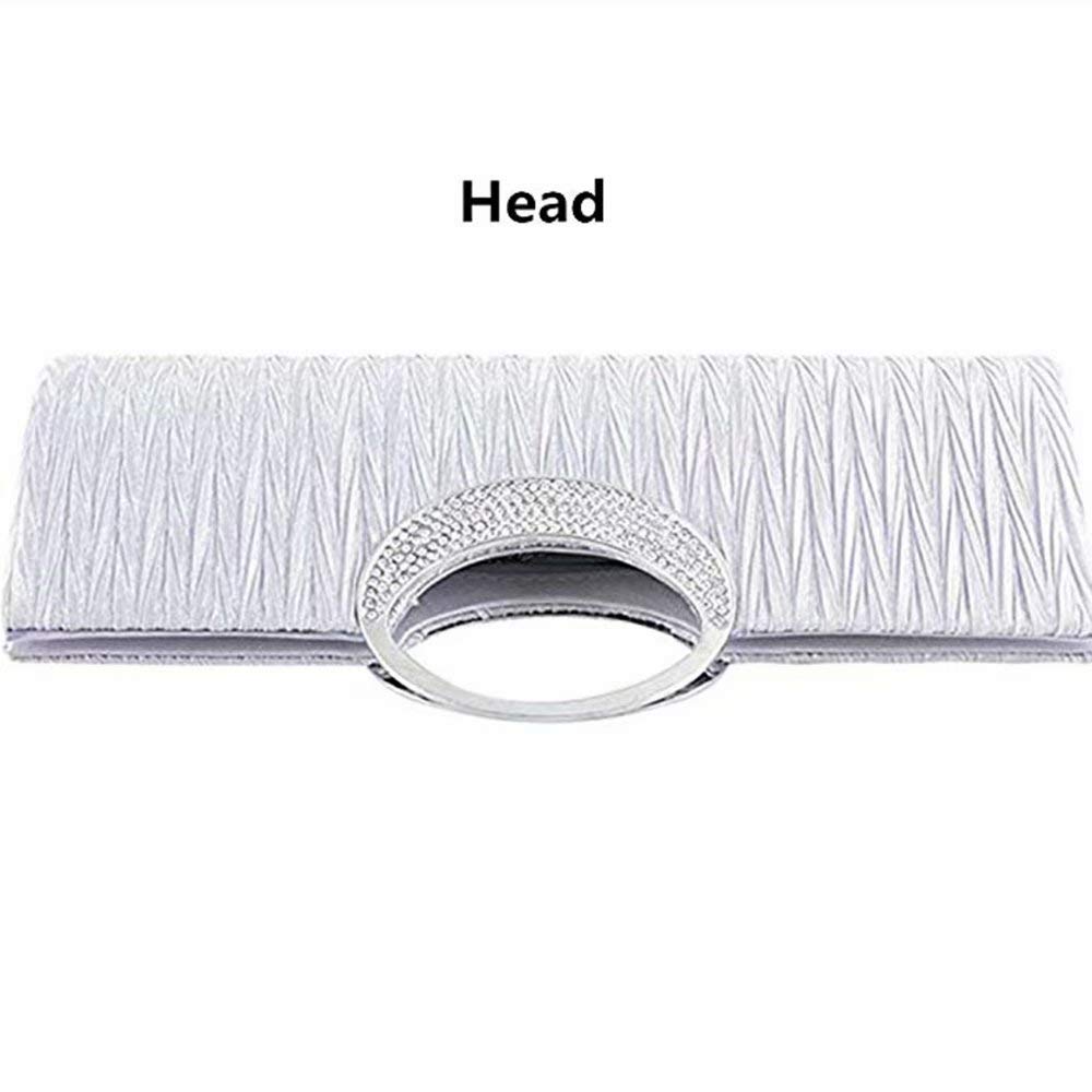 Sparkling Rhinestone Satin Pleated Clutch Purse for Women - Elegant Evening Bag for Weddings, Parties & Special Occasions | Perfect Prom, Cocktail & Formal Event Accessory