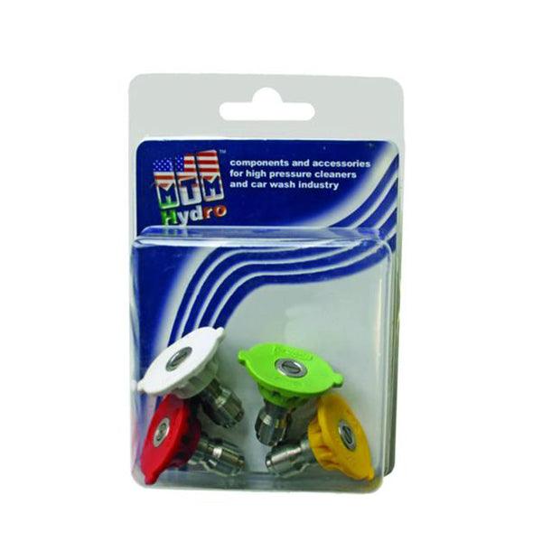 MTM HYDRO Stainless Steel Quick Connect Nozzles 4-Pack - Perfect for Garden Irrigation, Lawn Watering & Pressure Washer Accessories