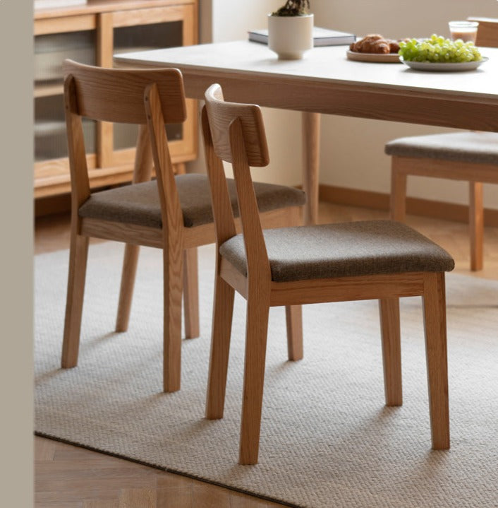 Premium Solid Wood Dining Chairs Set of 4 - Black Walnut, Ash & Oak - Elegant Modern Home Furniture for Dining Room, Kitchen & Office Use