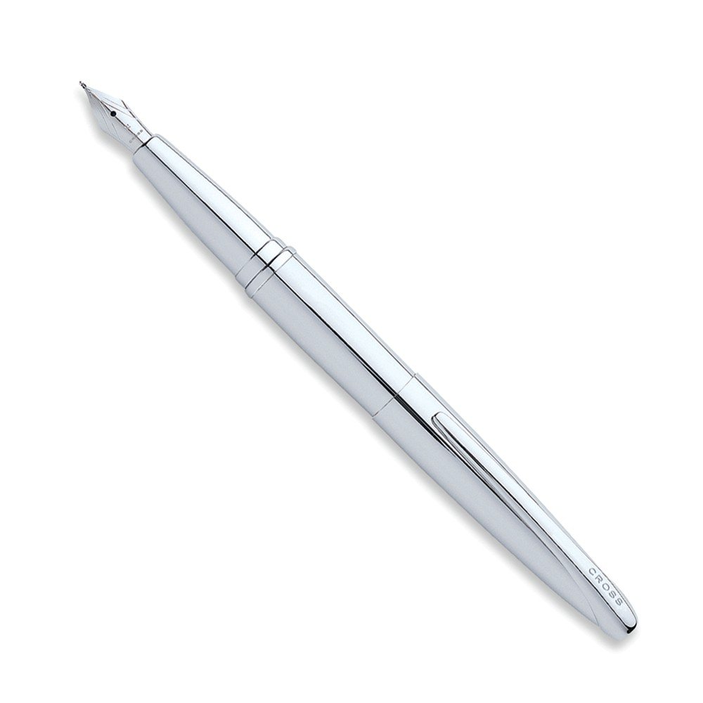 Lux ATX Pure Chrome Fountain Pen - Premium Elegant Writing Pen for Calligraphy, Office & Gifts - Perfect for Professionals, Students & Collectors