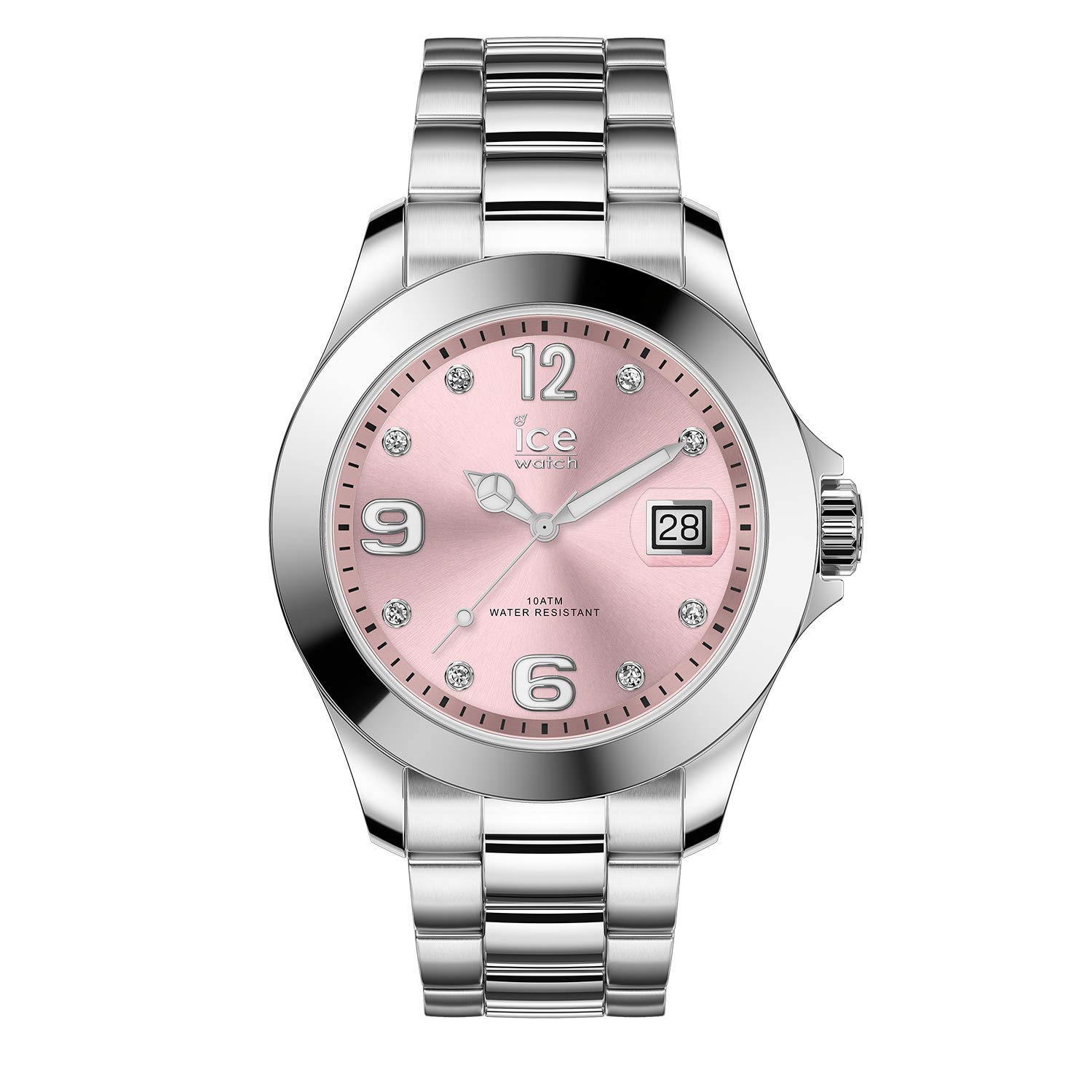 Ice-Watch Ice Steel Light Pink Silver Stainless Steel Women's Watch 016776 - Elegant Fashion Watch for Women, Water Resistant, Perfect for Everyday Wear, Office & Casual Outfits