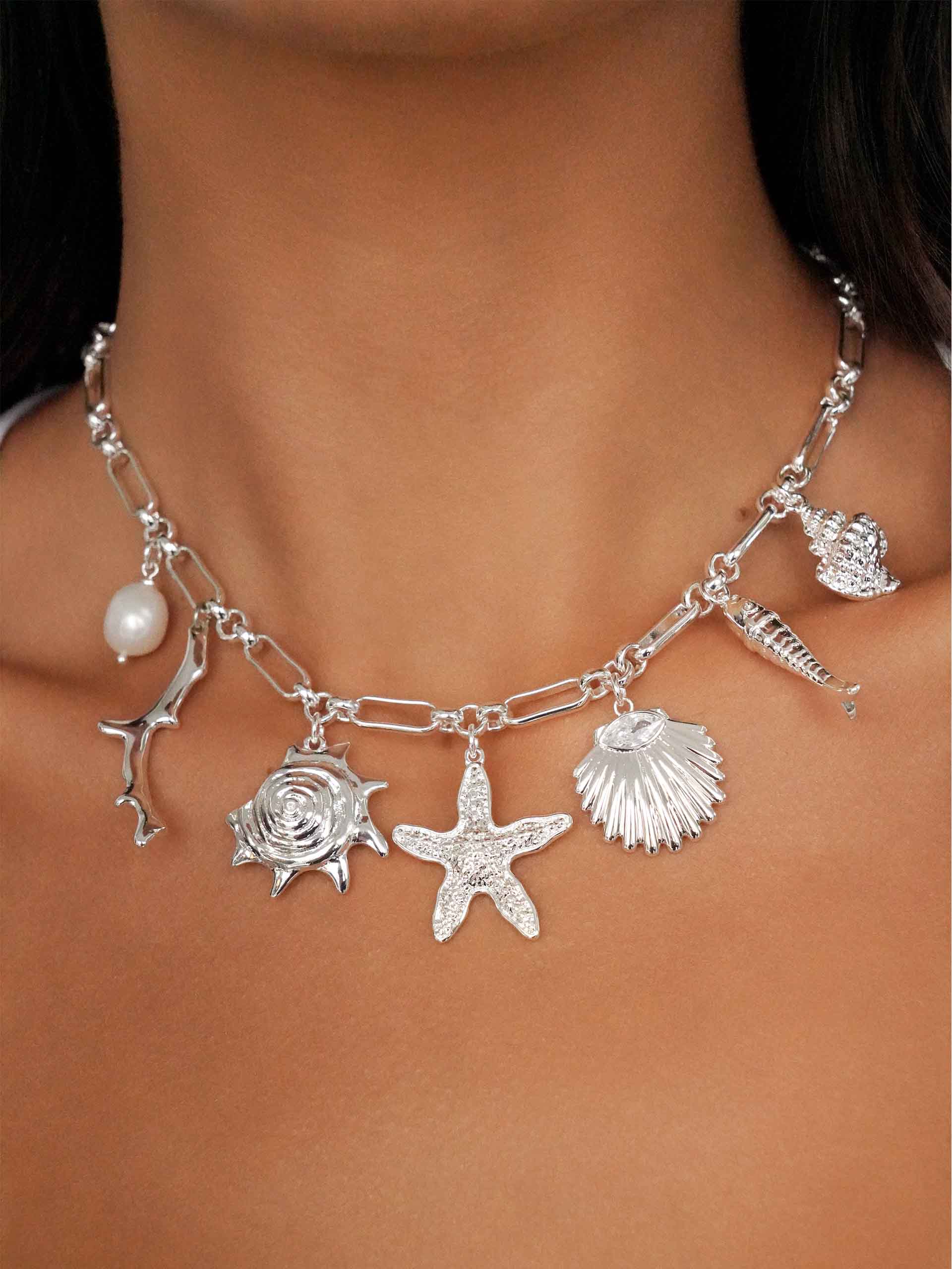 Oceanic Dreams Charm Necklace - Elegant Sea-Inspired Jewelry for Women | Perfect for Beach Vacations, Summer Outfits & Gift Giving