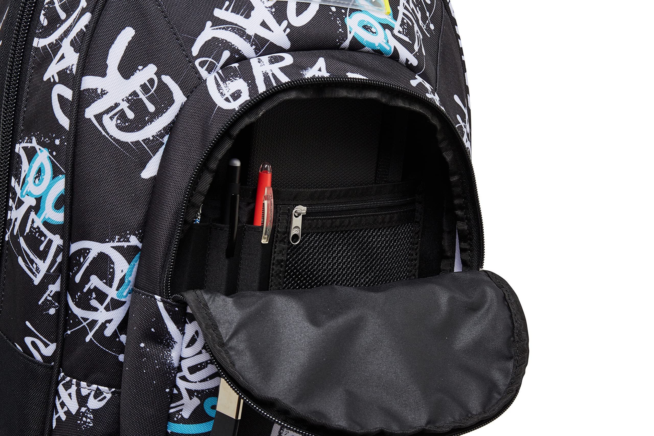 Abstract Graffiti Boy 2-in-1 Backpack with Cross-Over System for School & Travel + Sunglasses Case