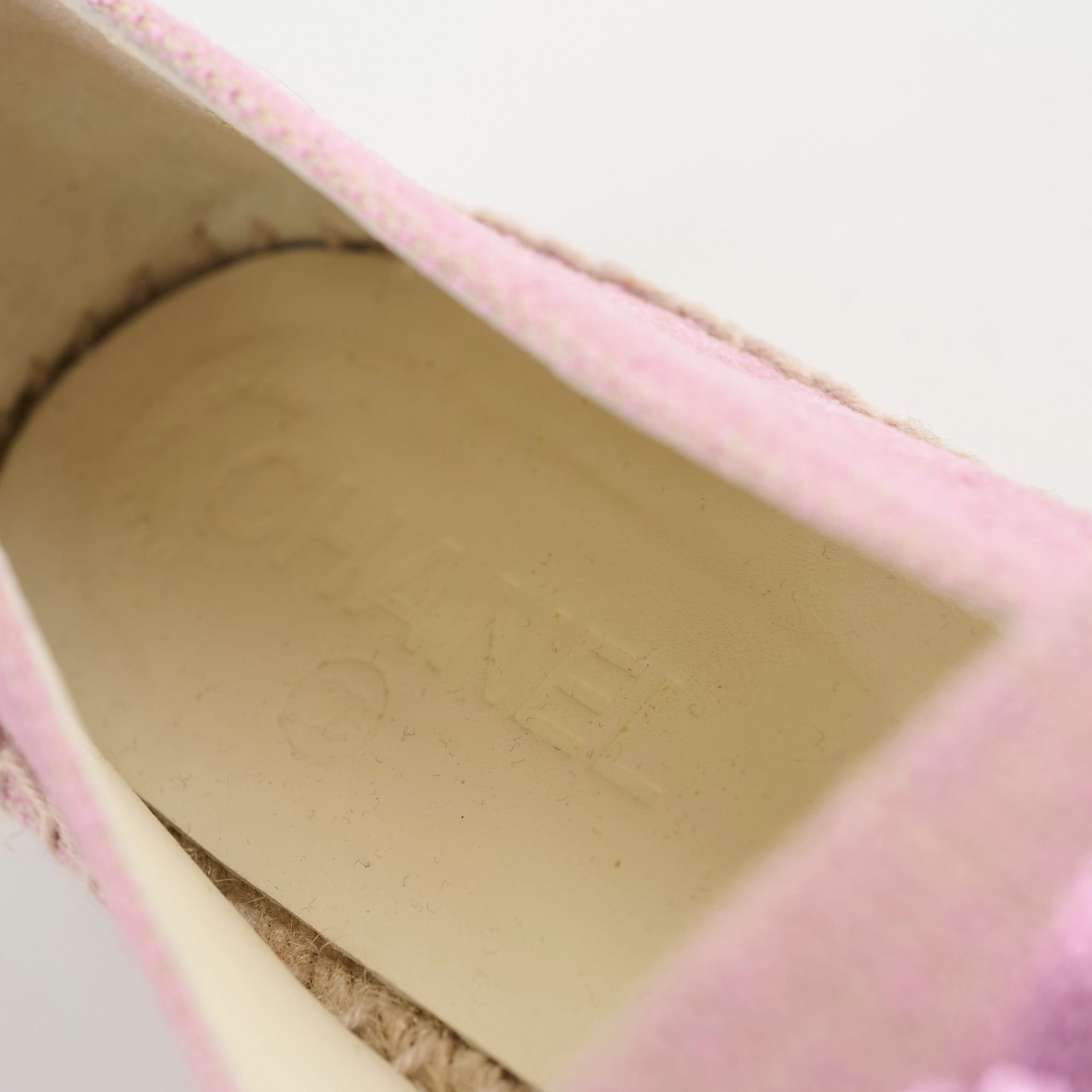 Chanel Sequin Espadrilles Women's Flats Pink Size 40 | Luxury Designer Shoes for Parties, Weddings & Special Occasions