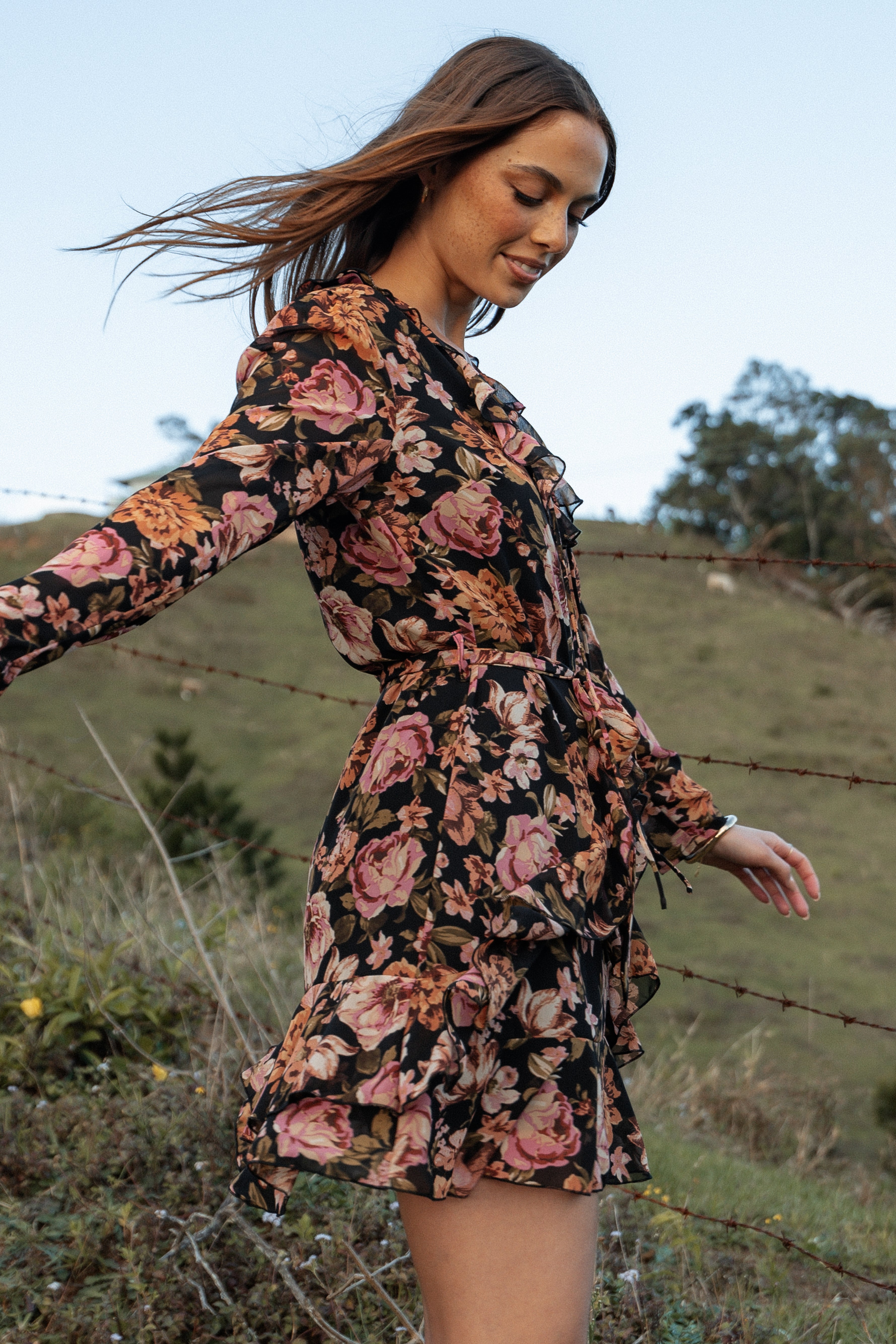 Alyssia Floral Mini Dress - Women's Summer Short Sleeve Party Cocktail Dress for Date Night & Beach Vacation