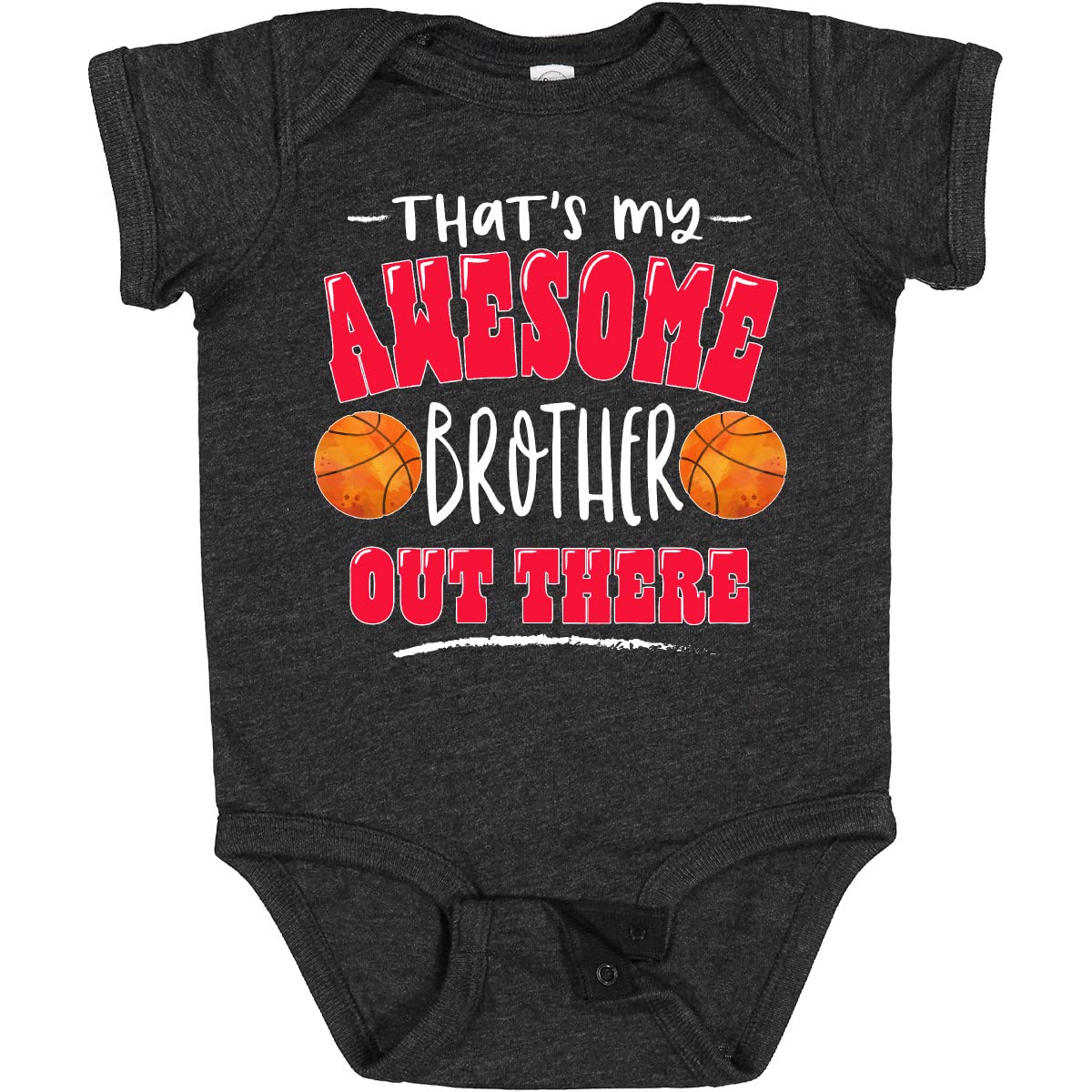 Inktastic Awesome Brother Basketball Baby Bodysuit - Perfect for Sibling Gifts
