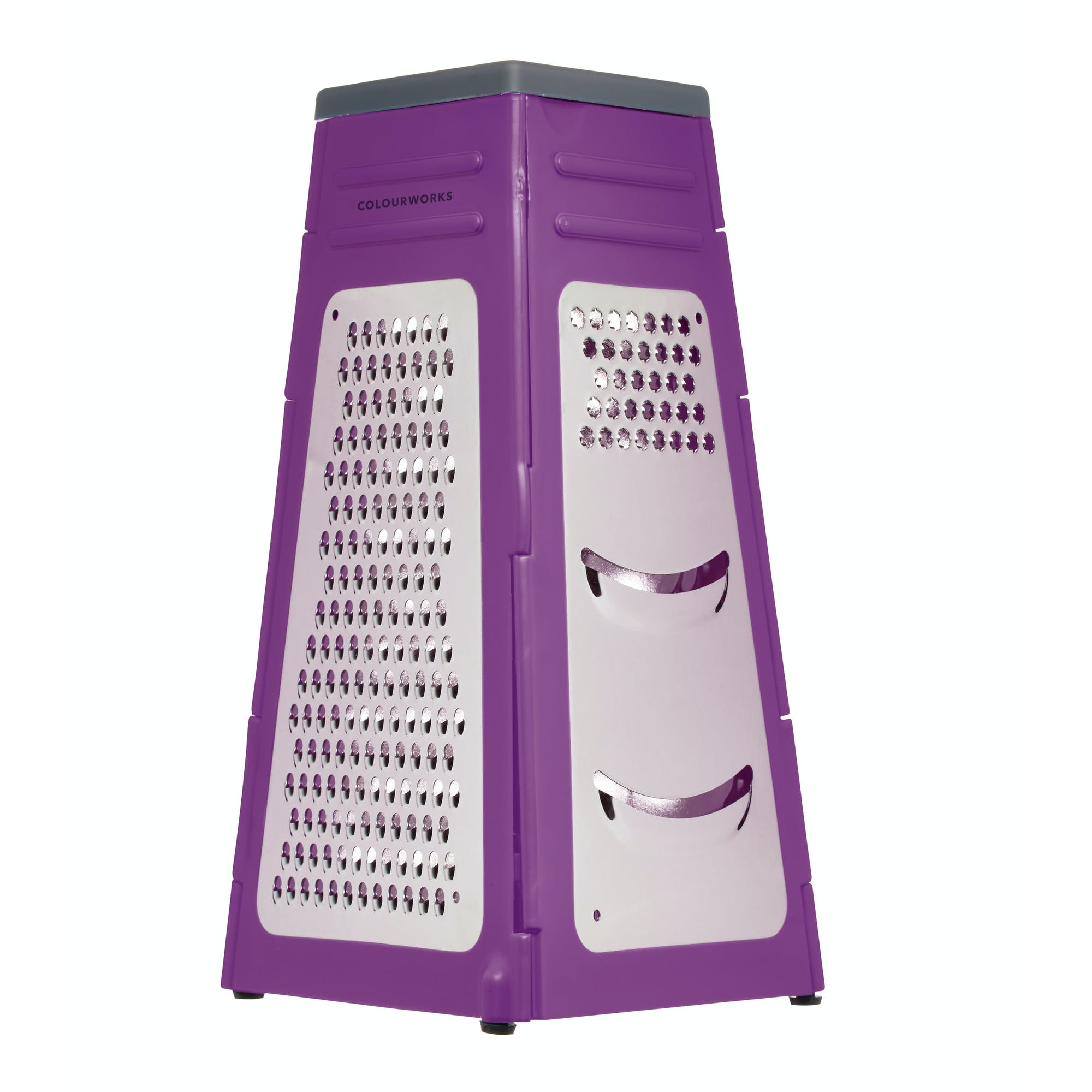 Colourworks 4-in-1 Stainless Steel Triangle Box Grater - Perfect for Cheese, Vegetables, Zesting & More - Ideal for Kitchen, Camping & Food Prep