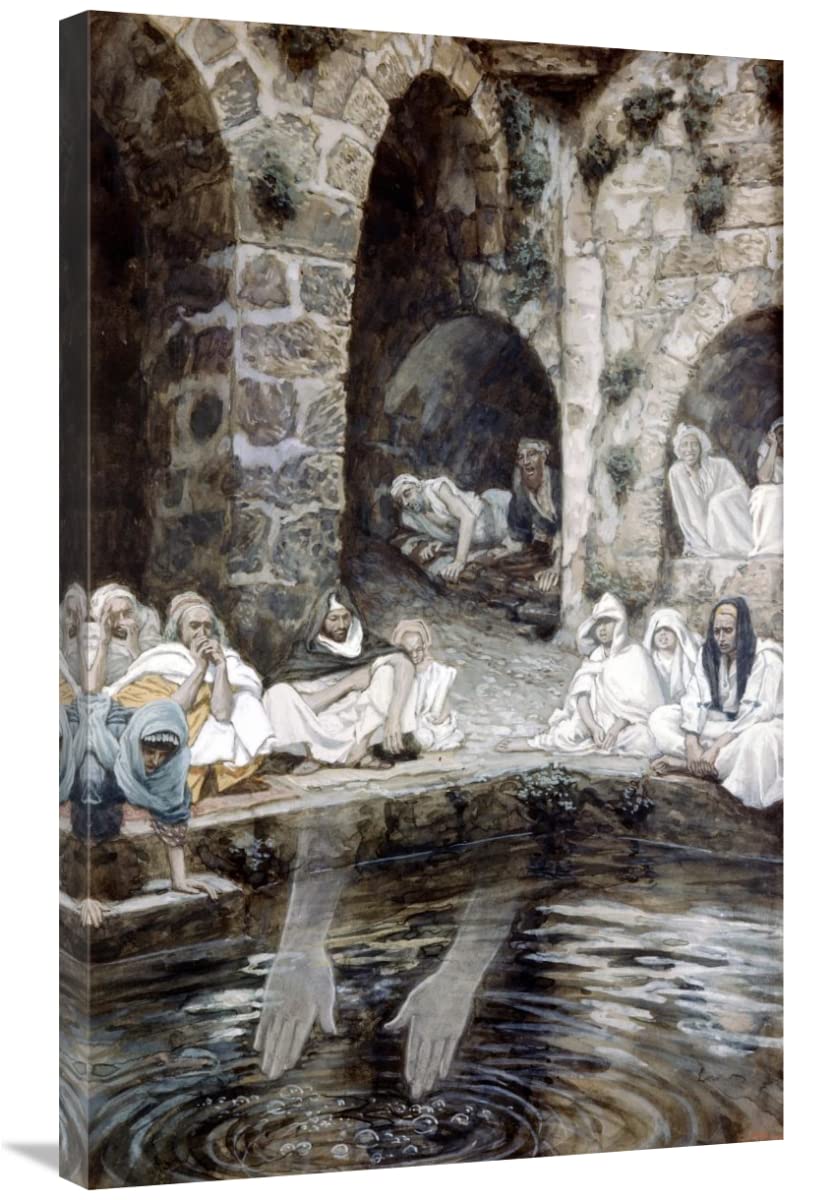 36 Inch Pool of Bethesda Art Print by James Tissot - Biblical Wall Decor for Home, Office & Church