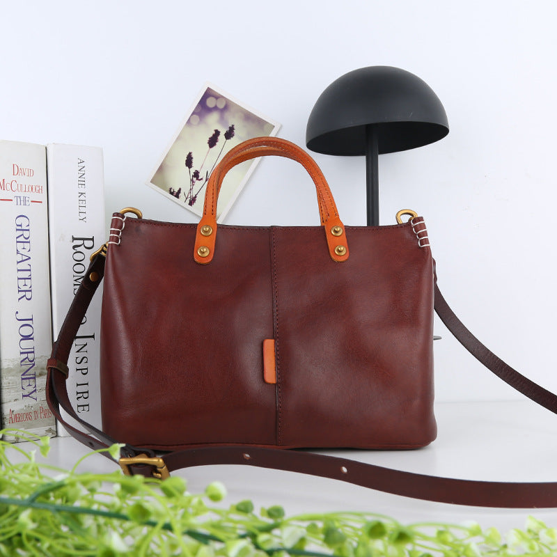 Handmade Italian Leather Work Handbag for Women - Stylish & Durable Office & Travel Tote Bag